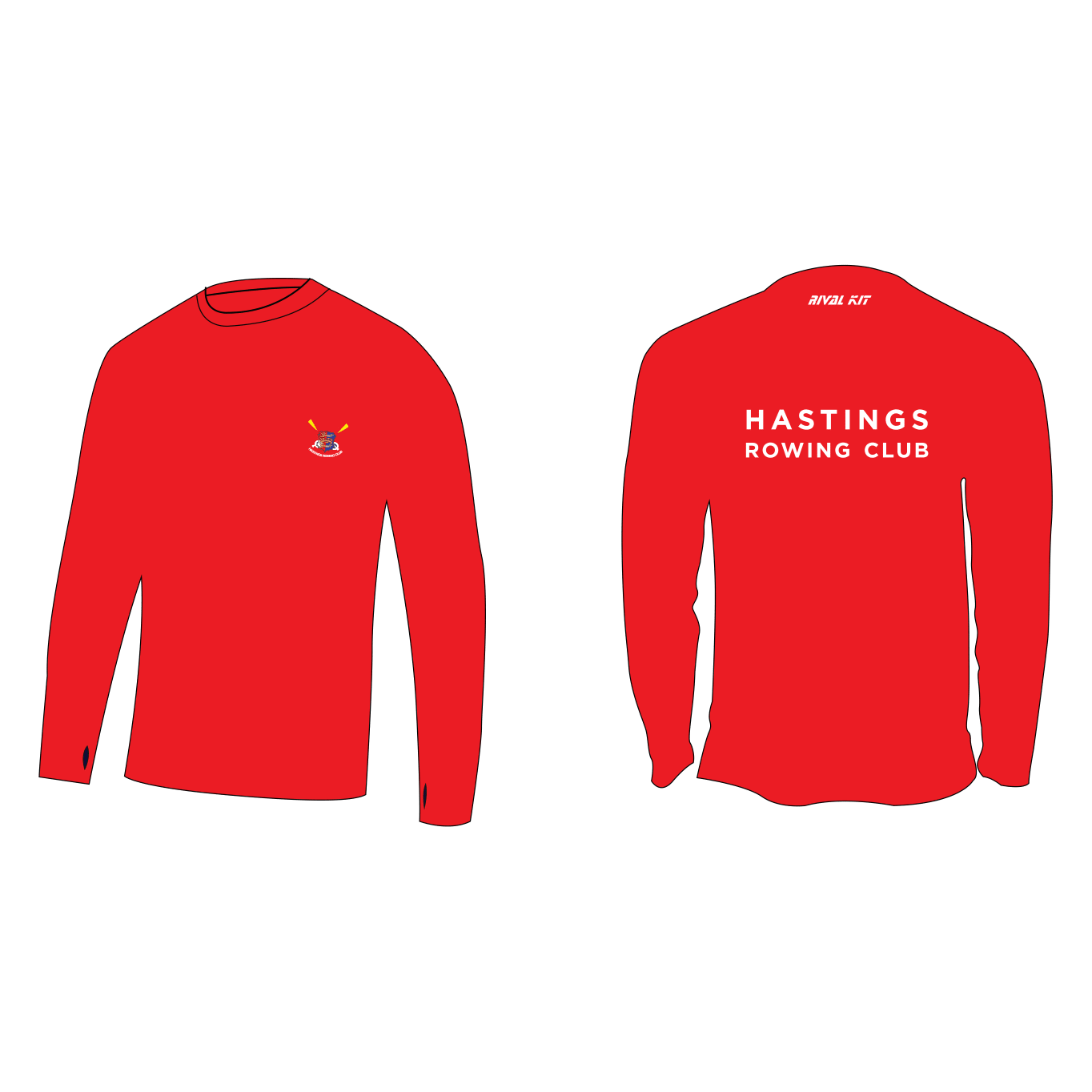 Hastings and St Leonards Rowing Club Long Sleeve Gym T-Shirt