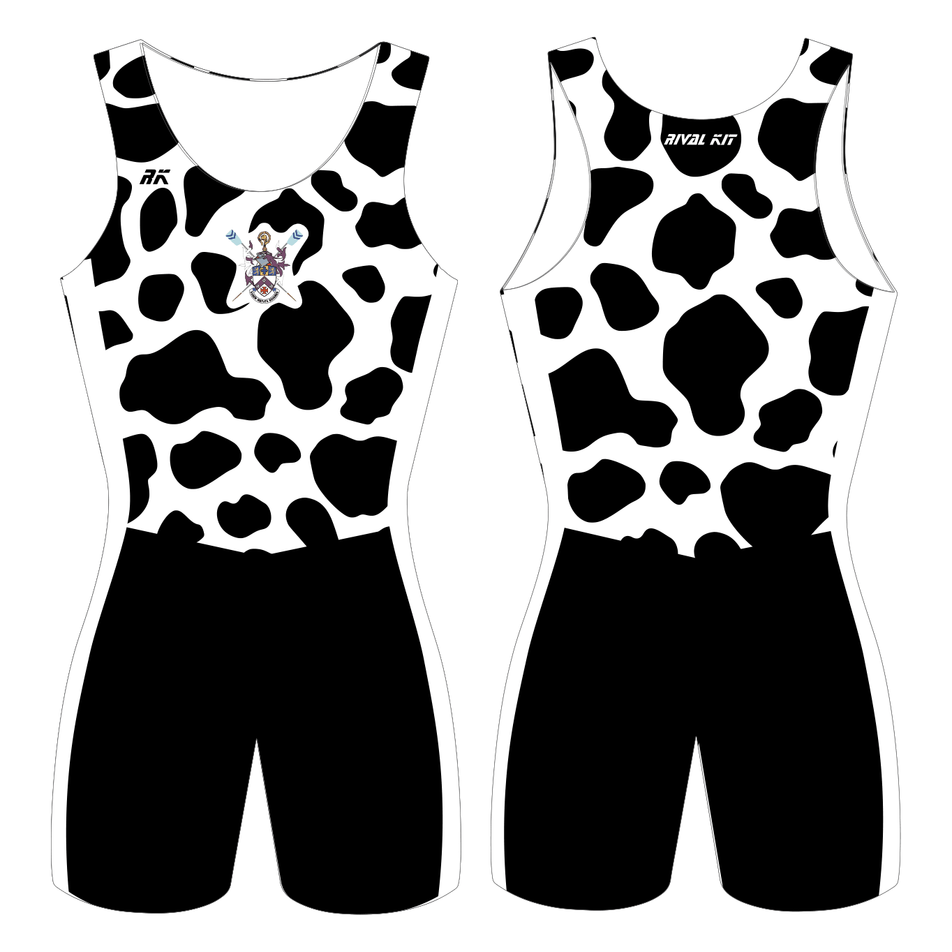 Hild Bede Black and White Cow Print AIO