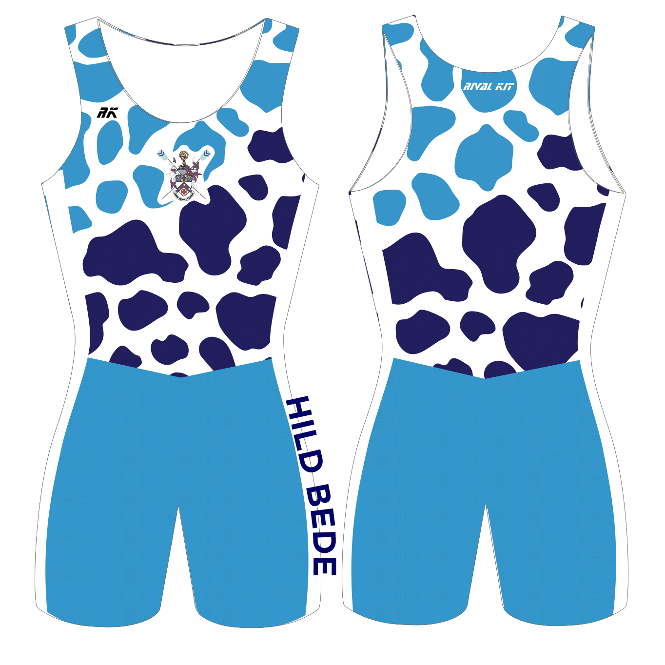 Hild Bede Light Blue Cow Print AIO