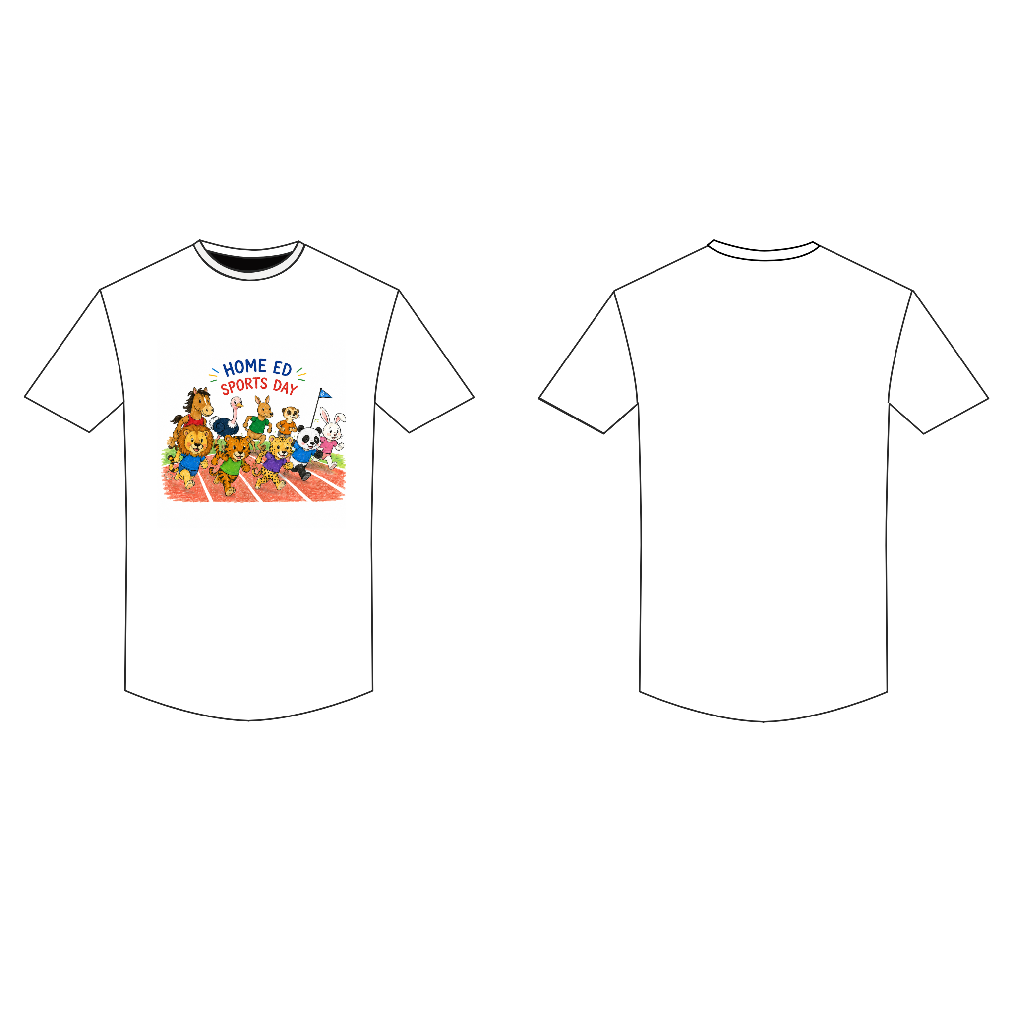Home Ed Sports Day Kids cotton t shirt