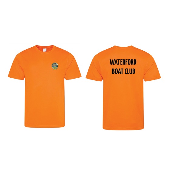 Waterford Boat Club Short Sleeve Gym T-Shirt - Hi Vis Orange