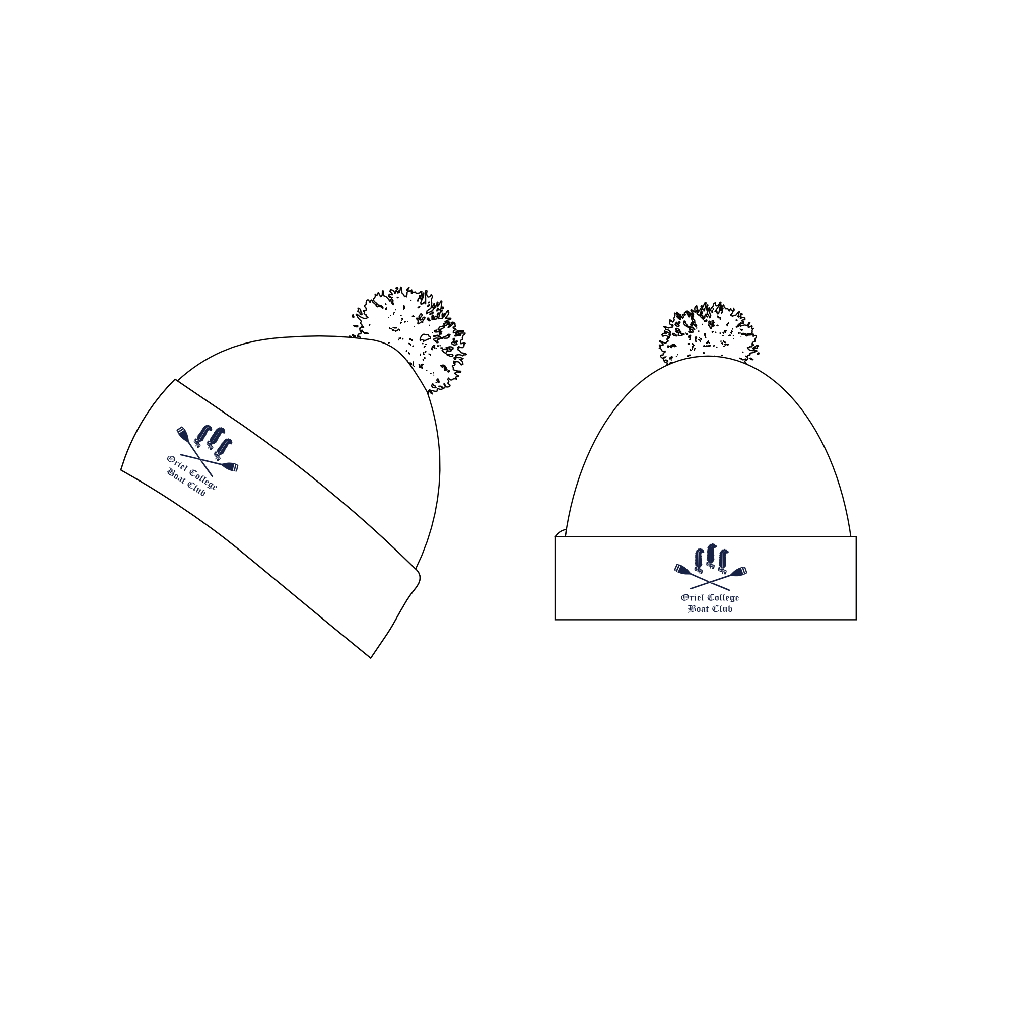 Oriel College Boat Club Oxford Casual Bobble hat White