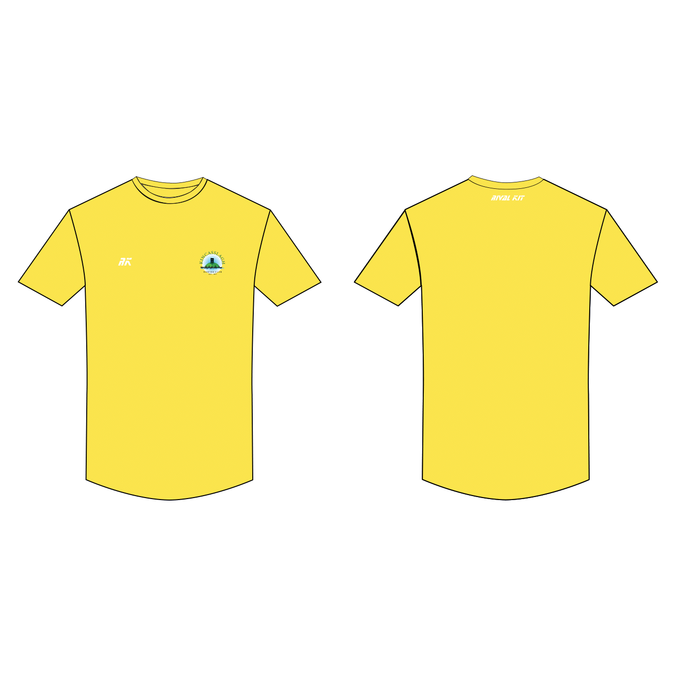 Kincasslagh Rowing Club Gym T-Shirt Yellow