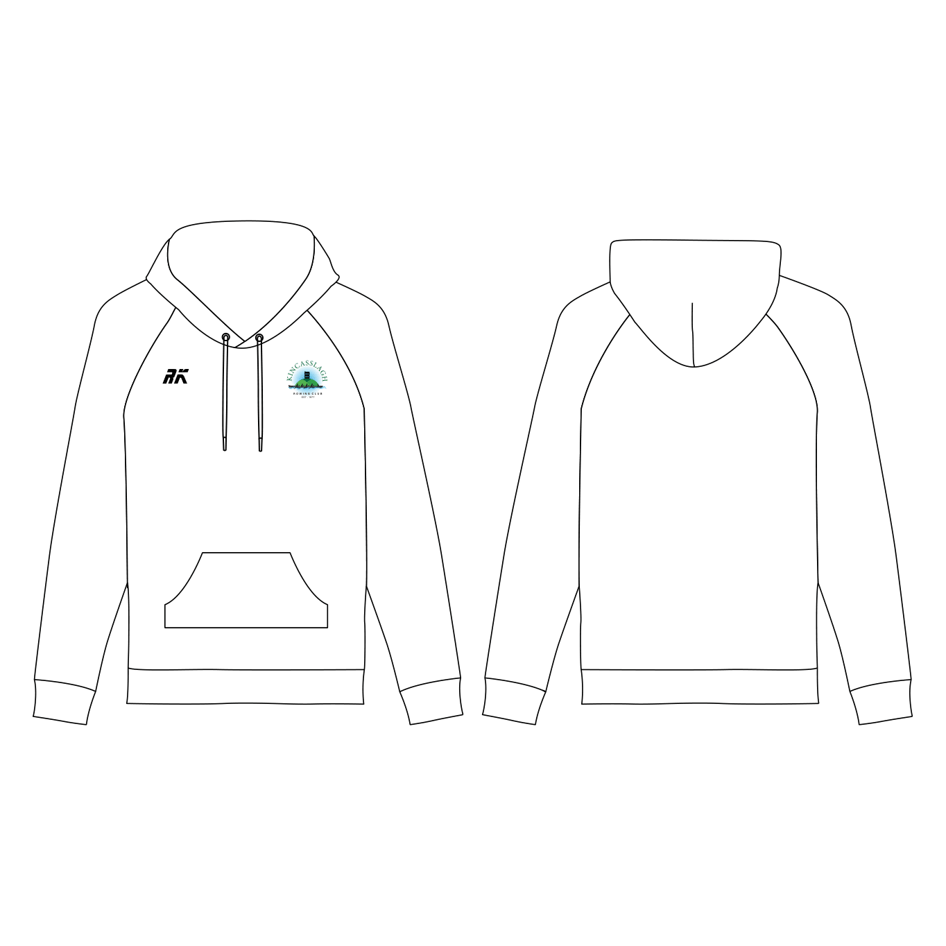 Kincasslagh Rowing Club Hoodie White