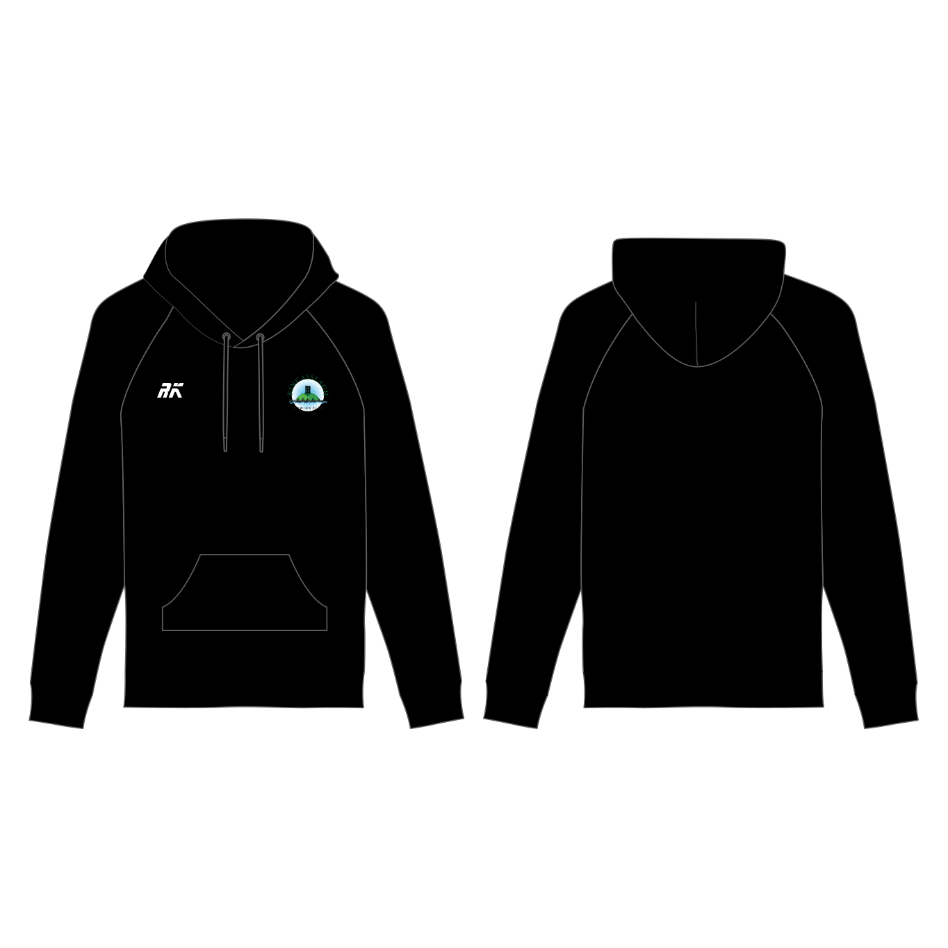 Kincasslagh Rowing Club Hoodie Black