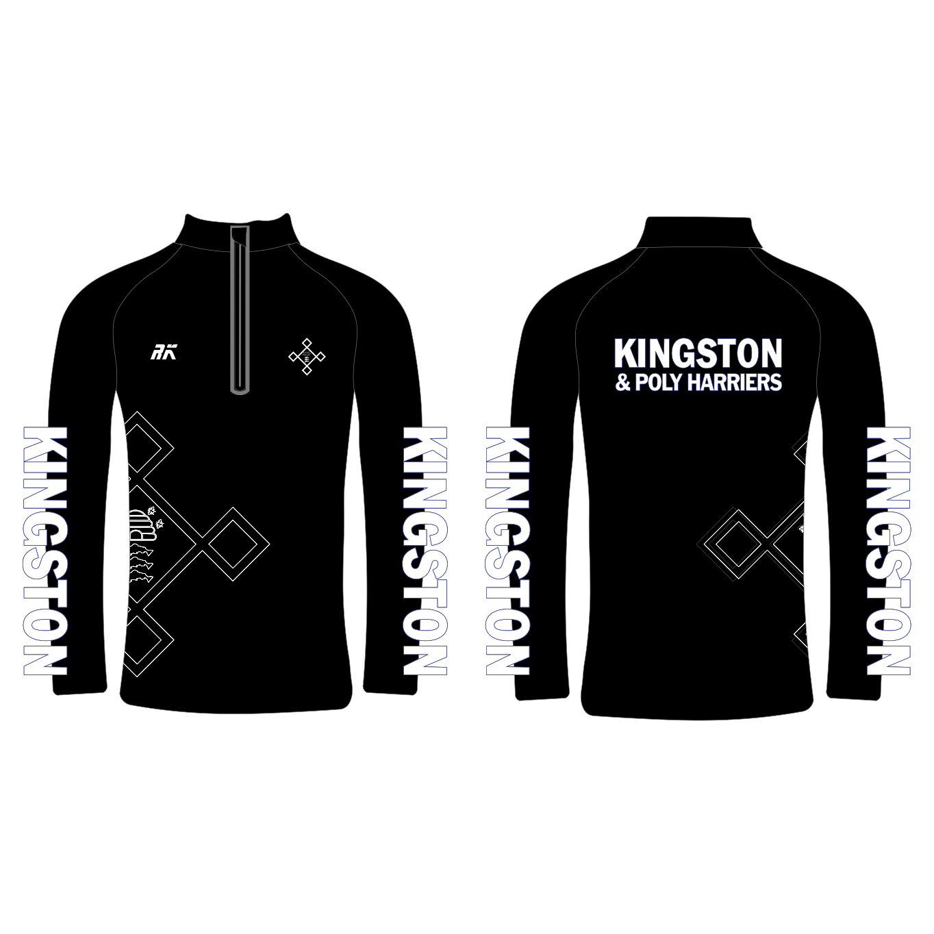 Kingston AC & Polytechnic Harriers Performance Q-Zip with Logo Design