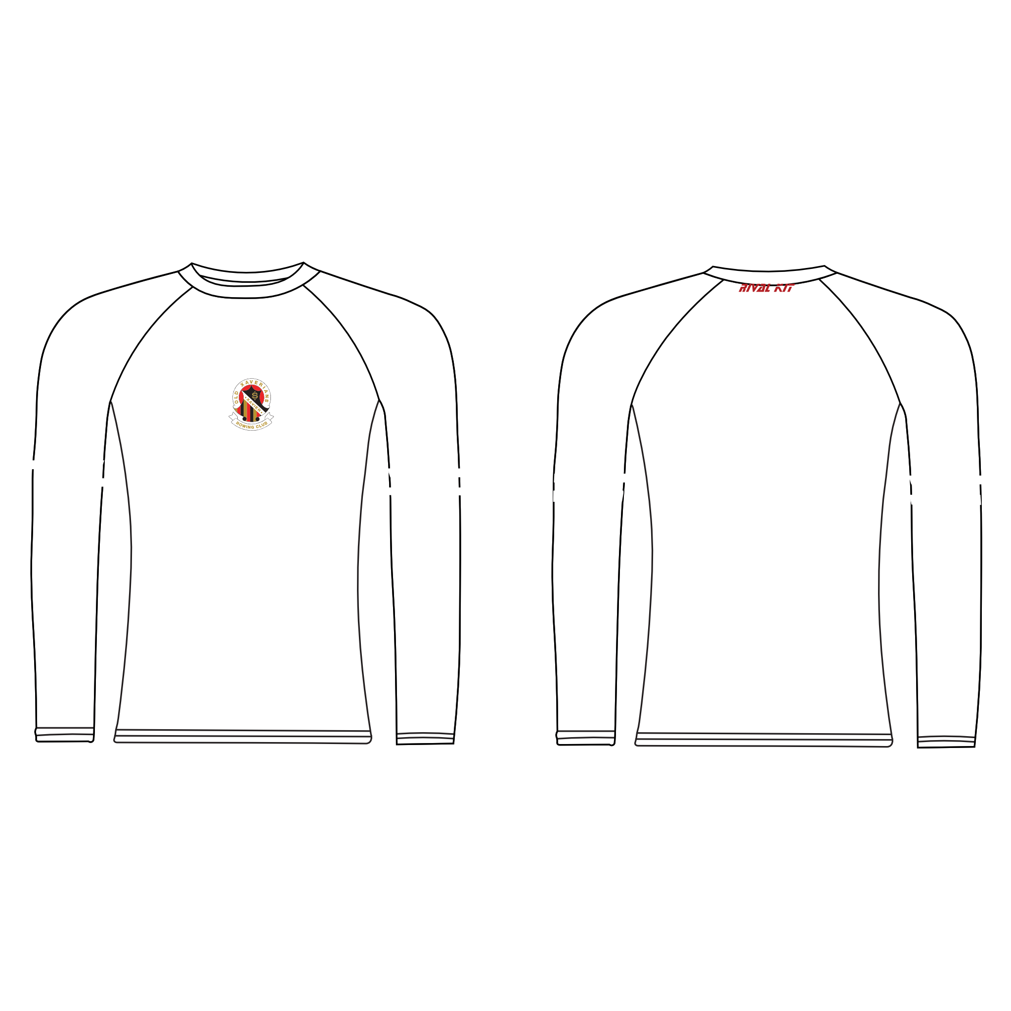 Old Xavierians Rowing Club LONG SLEEVE Base-Layer WHITE