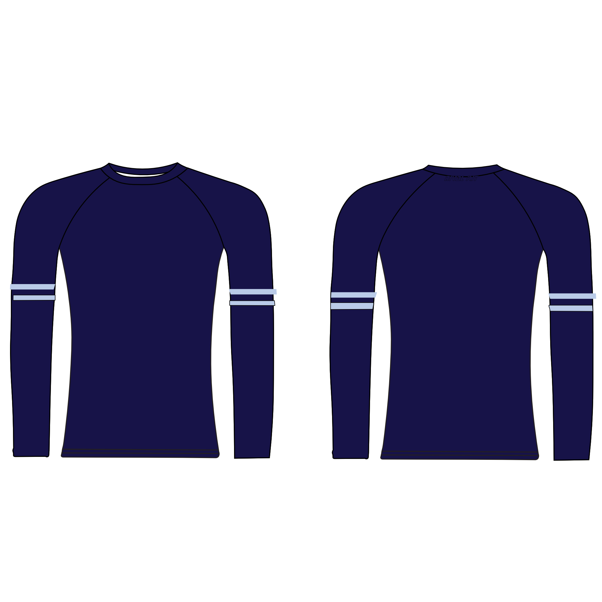 Plymouth University Boat Club LONG SLEEVE Sleeve Base-Layer navy