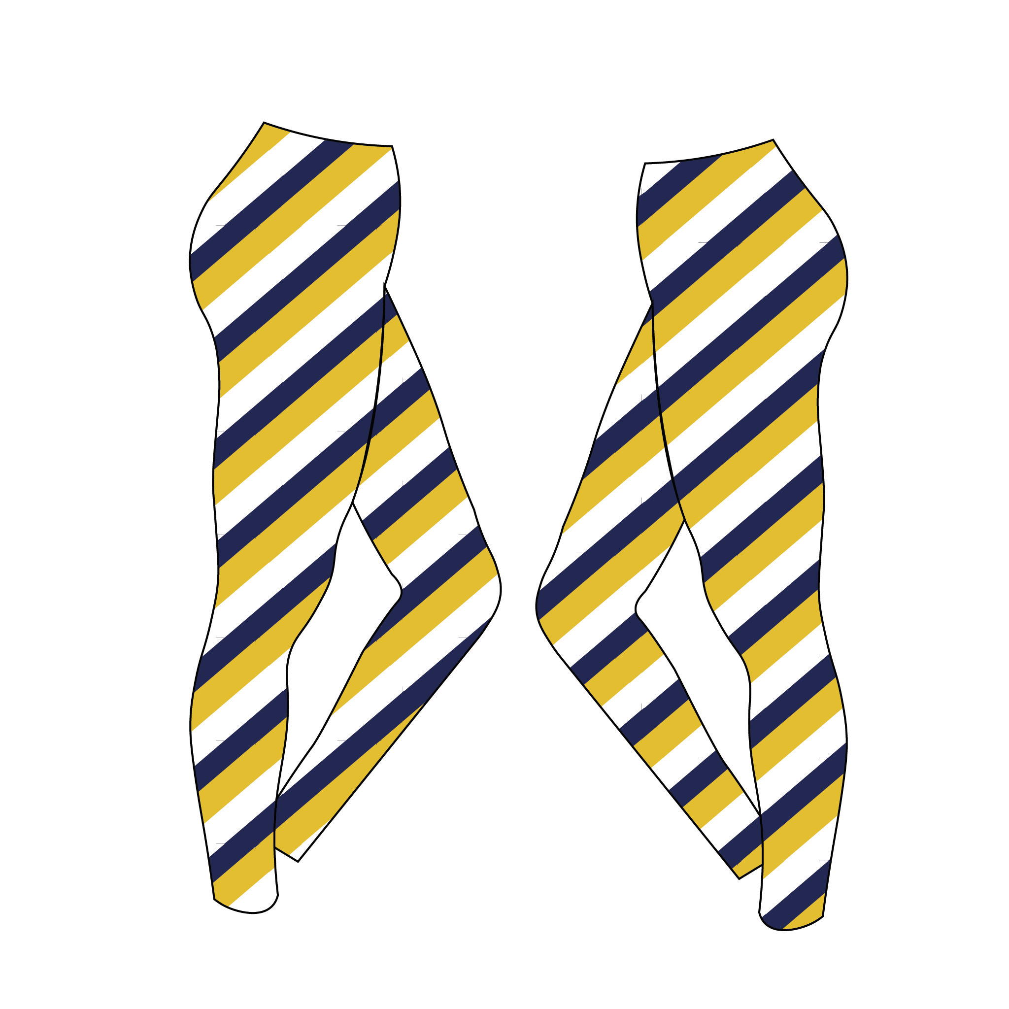 Newnham College Boat Club Striped Leggings