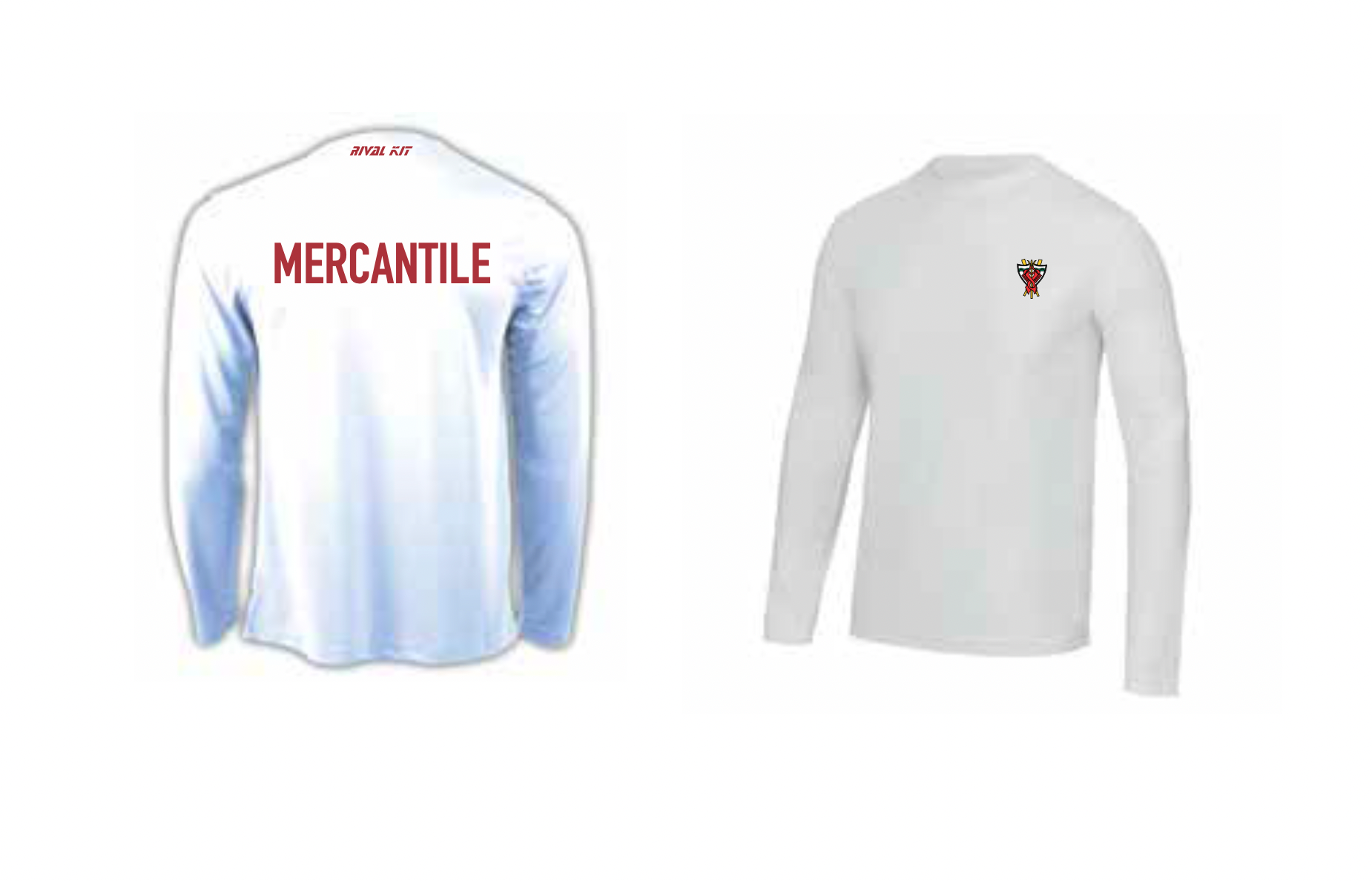 Mercantile Rowing Club Long Sleeve Gym T-shirt - White