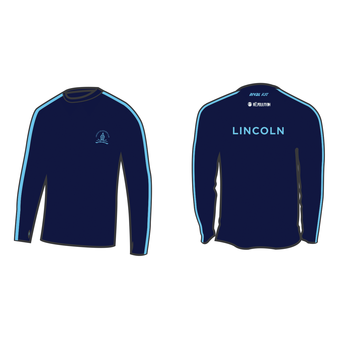 Lincoln College Boat Club Bespoke Long Sleeve Gym T-Shirt