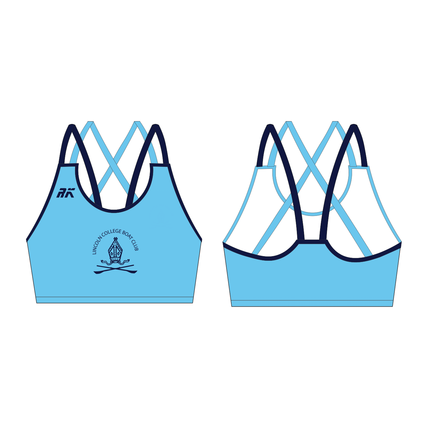 Lincoln College Boat Club Strappy Sports Bra