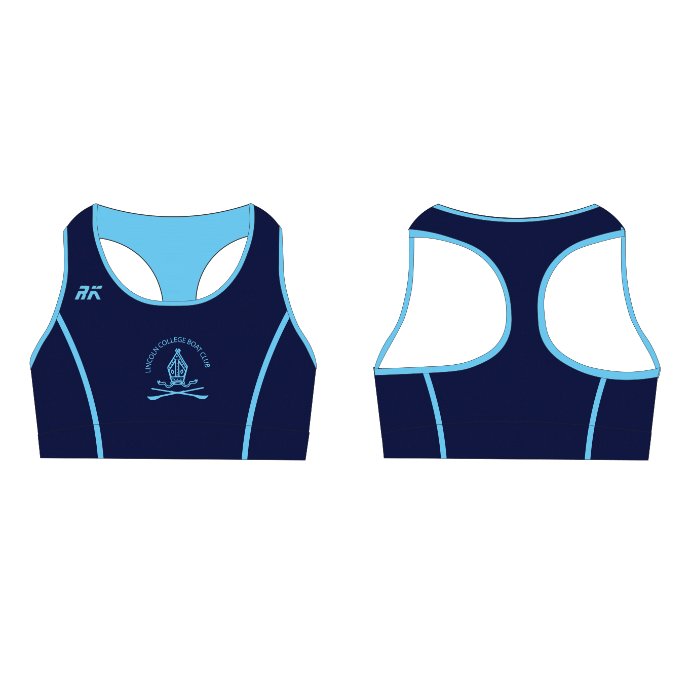 Lincoln College Boat Club Racerback Sports Bra
