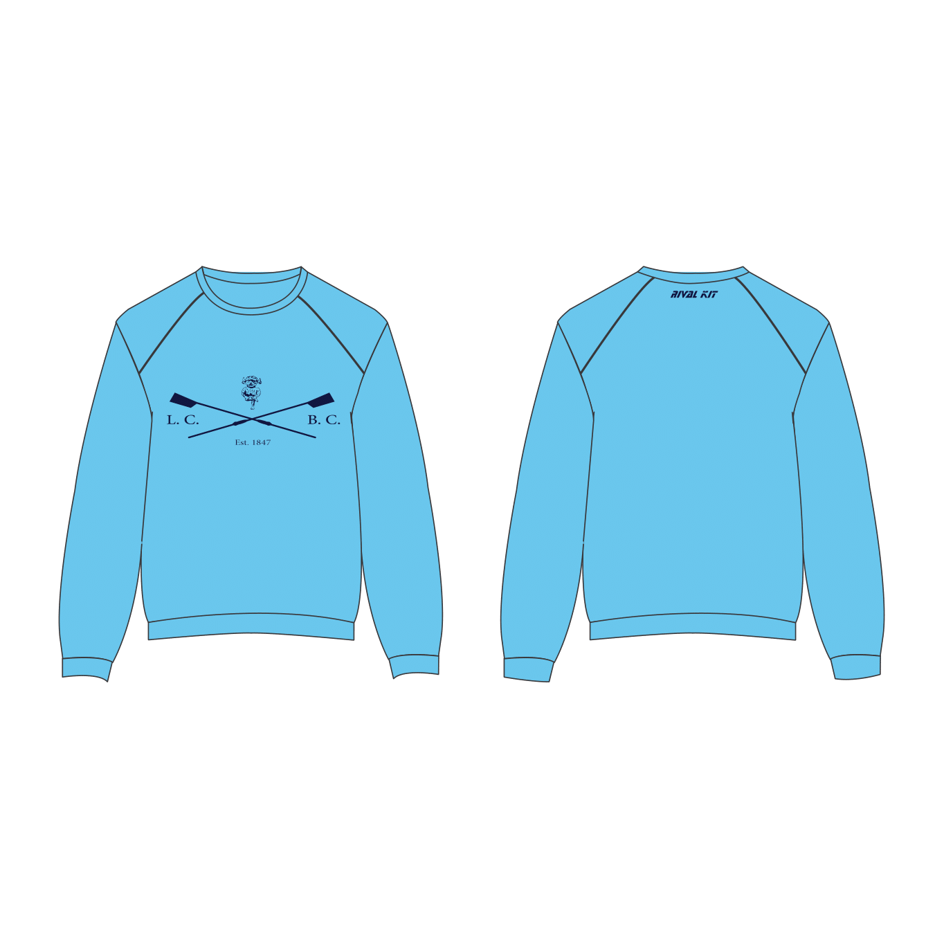 Lincoln College Boat Club Blue Sweatshirt