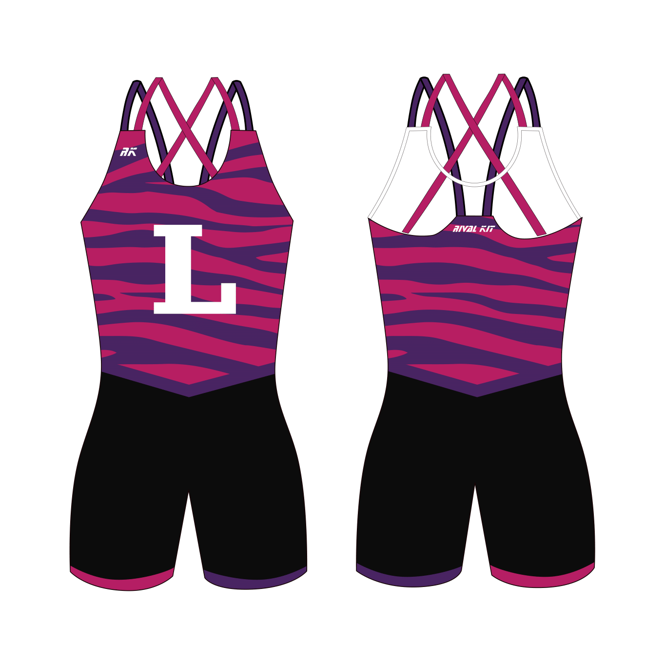 Loughborough Students Rowing Club Pattern Strappy AIO
