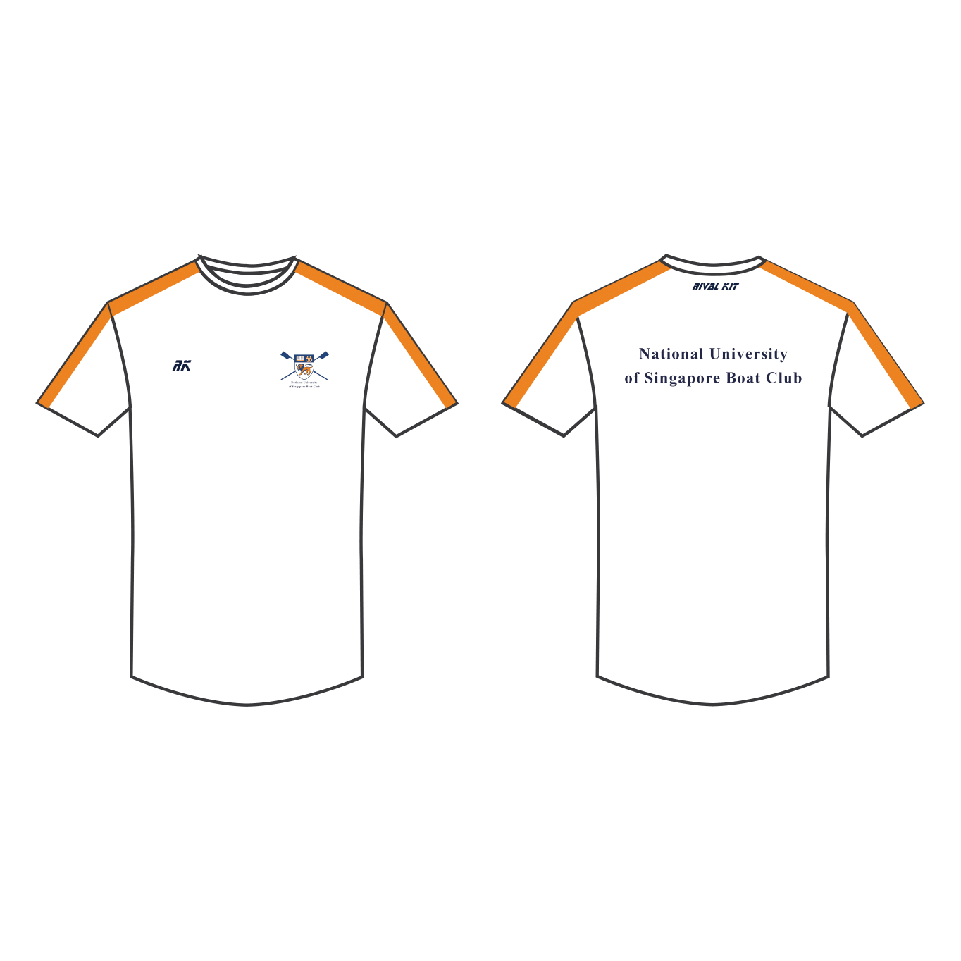 National University of Singapore Boat Club White Bespoke Gym T-Shirt