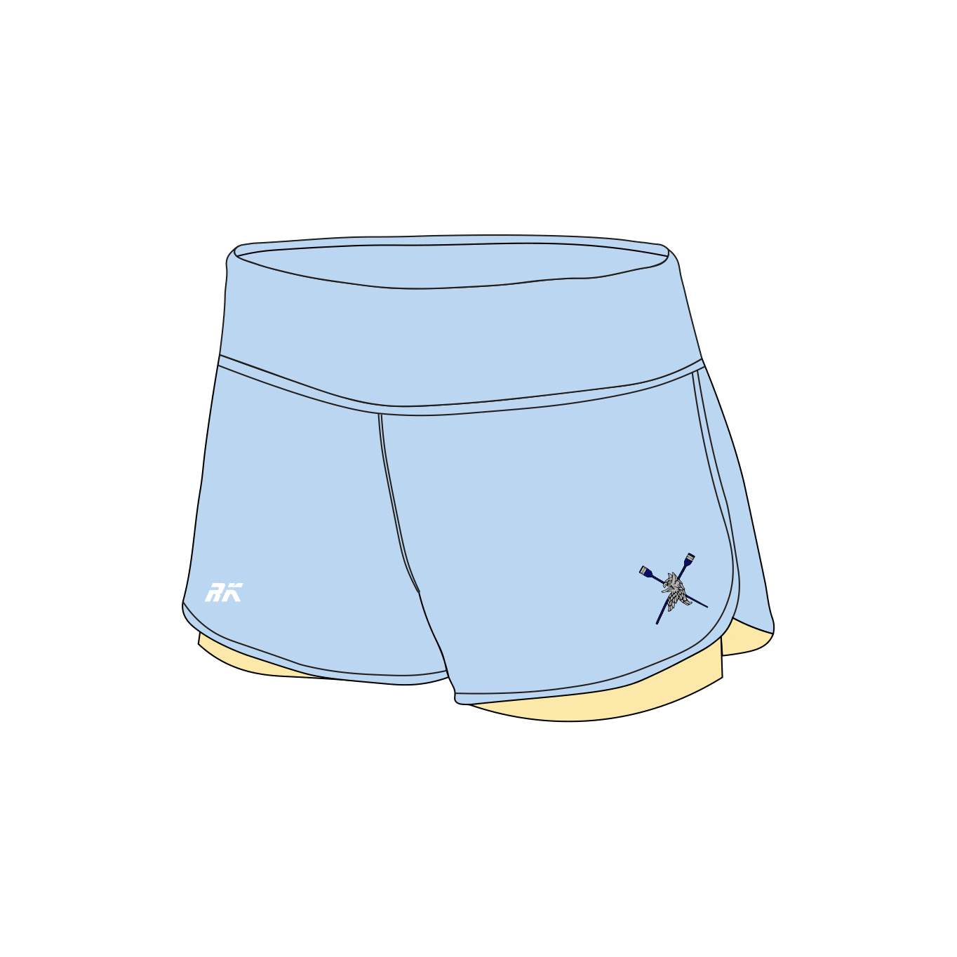 NCBC Gryphens Female Blue Gym Shorts