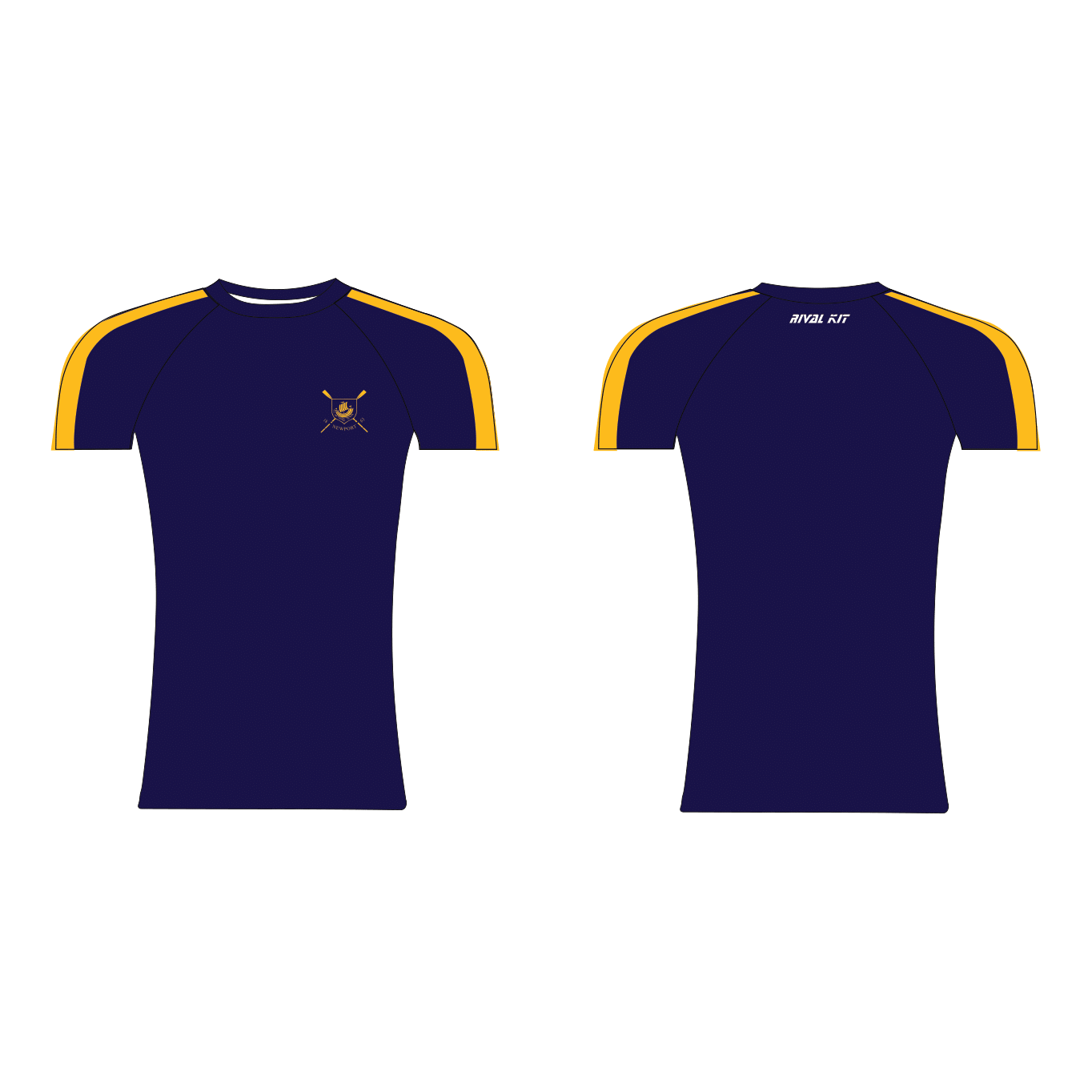 Newport Rowing Club Short Sleeve Base-Layer Navy