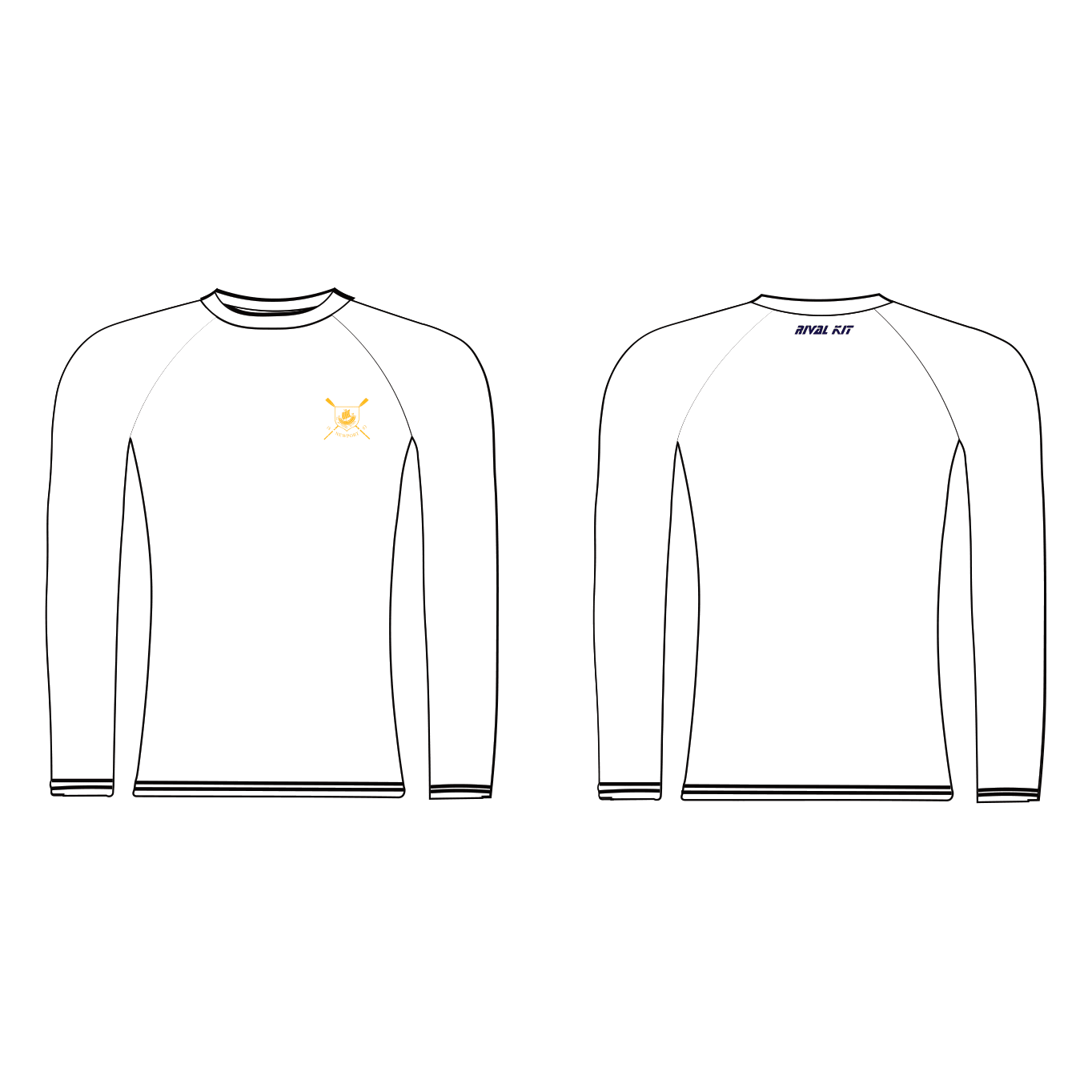 Newport Rowing Club Long Sleeve Baselayer White