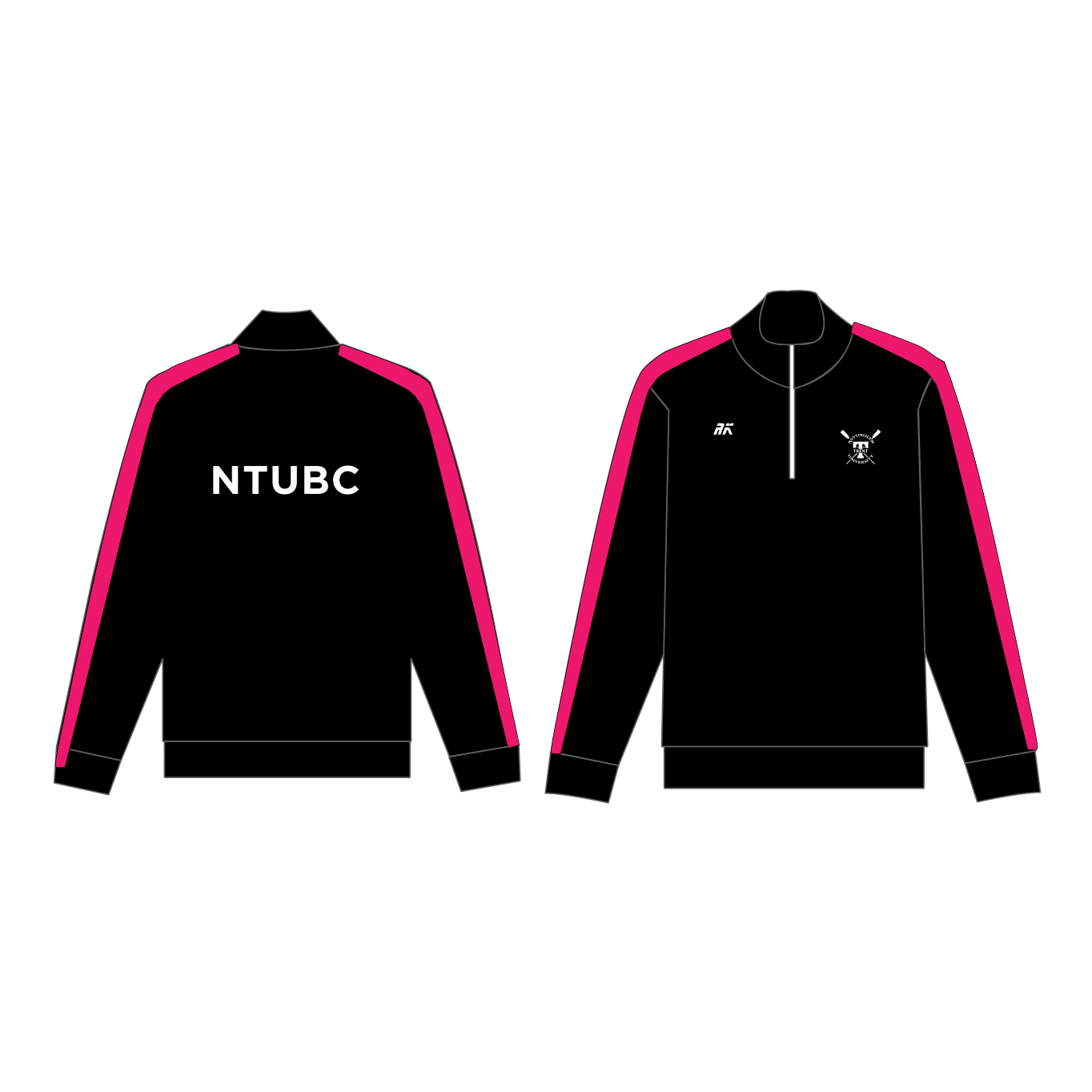 Nottingham Trent University Boat Black and Pink Club Q-zip