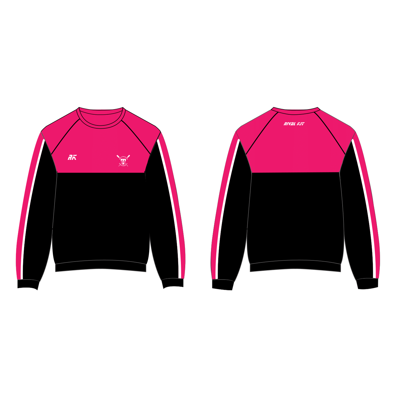 Nottingham Trent University Boat Club Black and Pink Sweatshirt