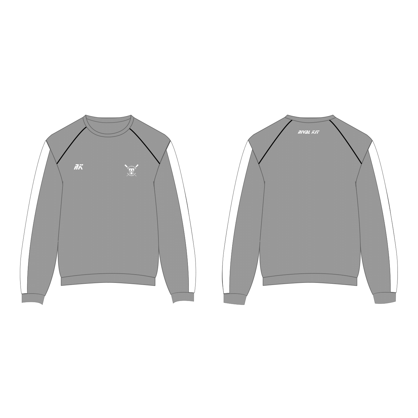 Nottingham Trent University Boat Club Grey and White panel Sweatshirt