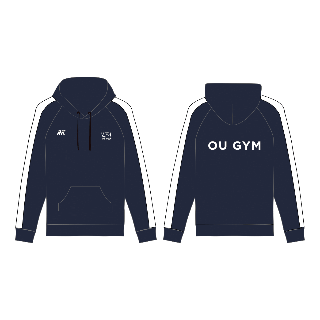 OU Gym Stripe Hoodie