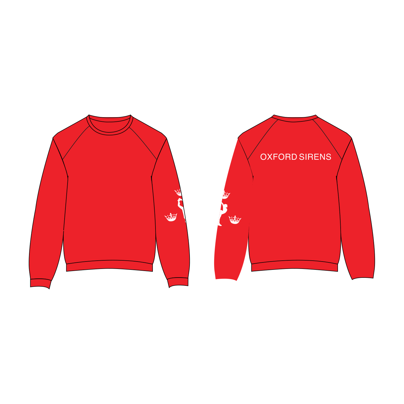 Oxford Sirens Cheerleading Red Sweatshirt
