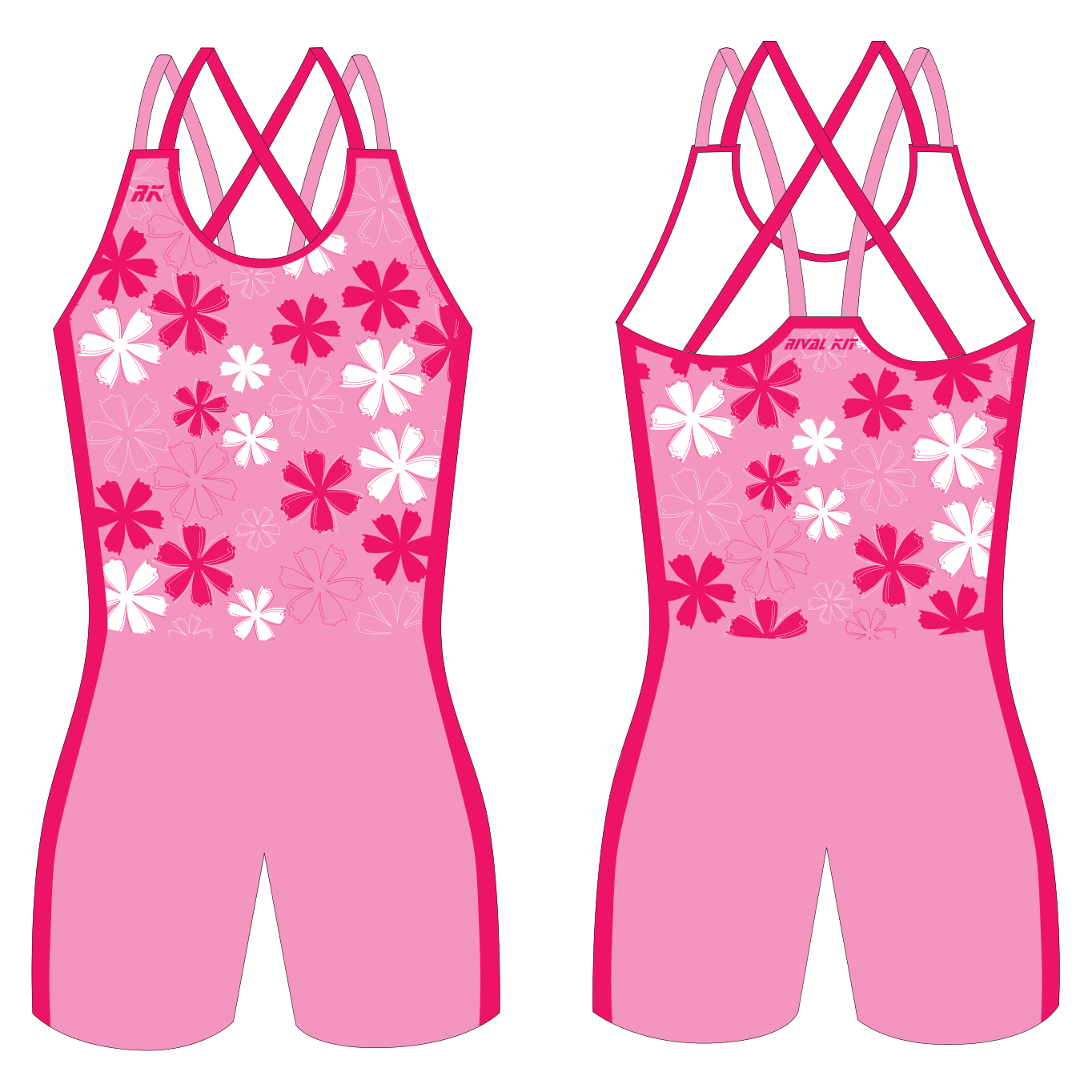 Pink Flower Strappy AIO