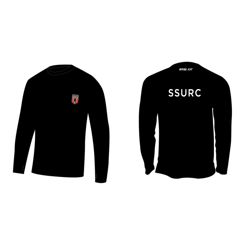 Solent University Rowing Club Black Bespoke Long Sleeve Gym T-Shirt