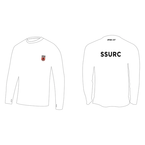 Solent University Rowing Club White Bespoke Long Sleeve Gym T-Shirt