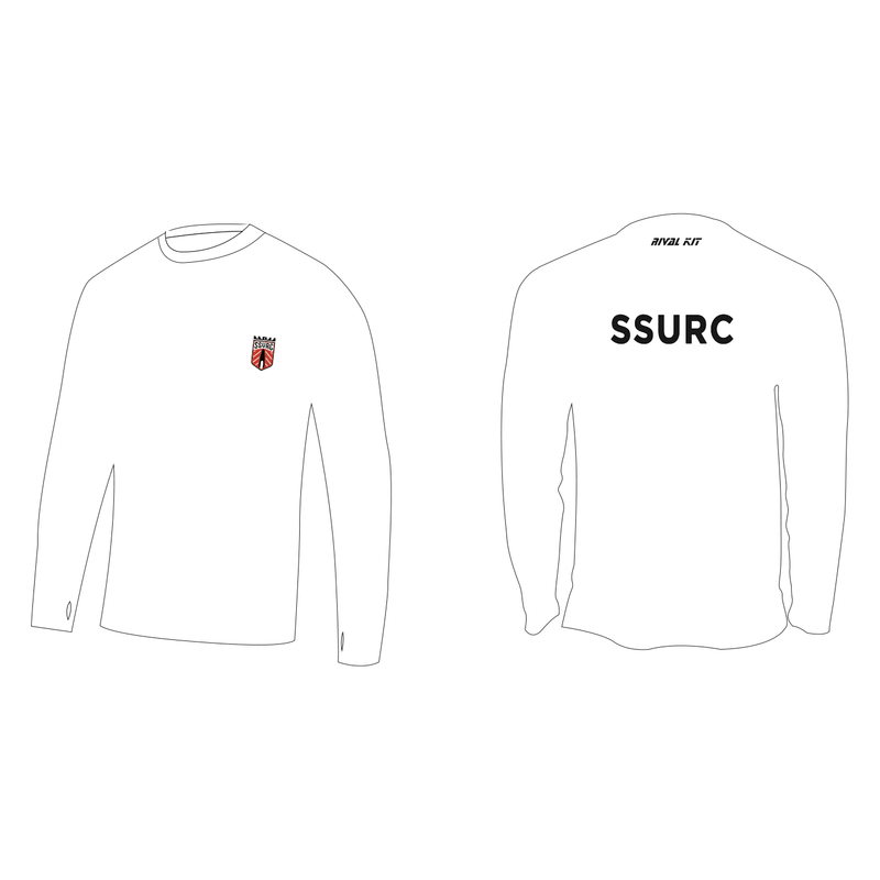 Solent University Rowing Club White Bespoke Long Sleeve Gym T-Shirt