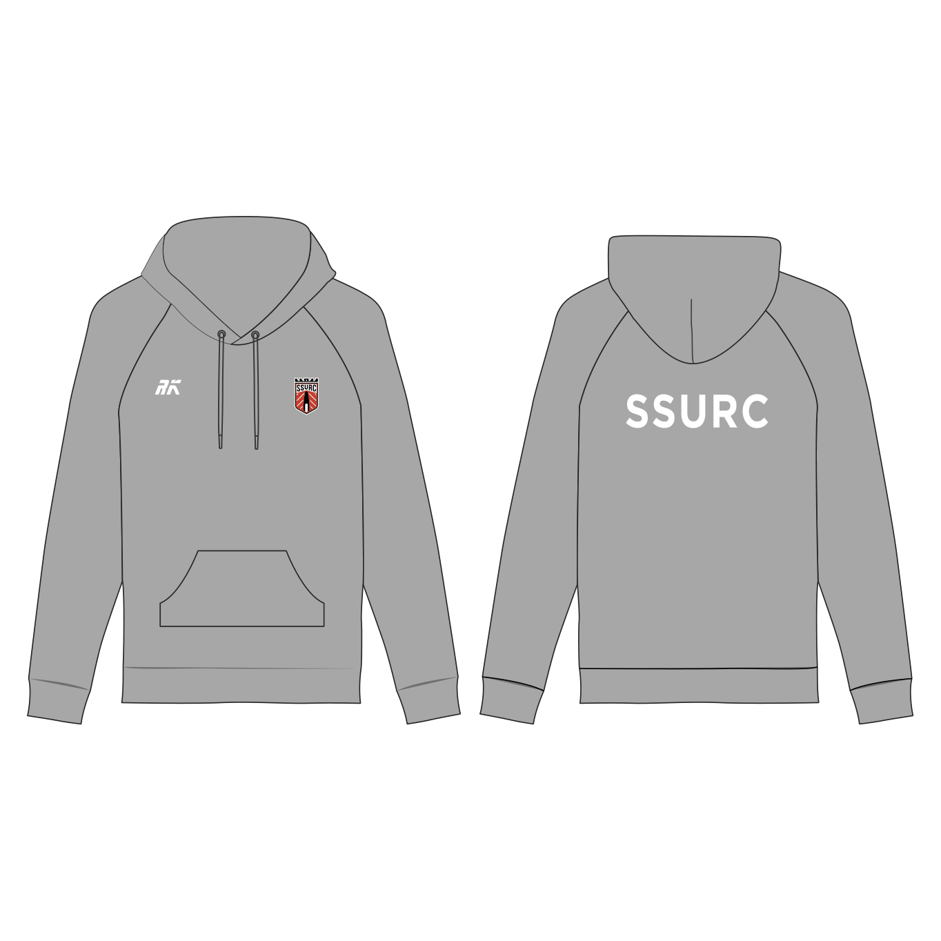 Solent University Rowing Club Hoodie Grey