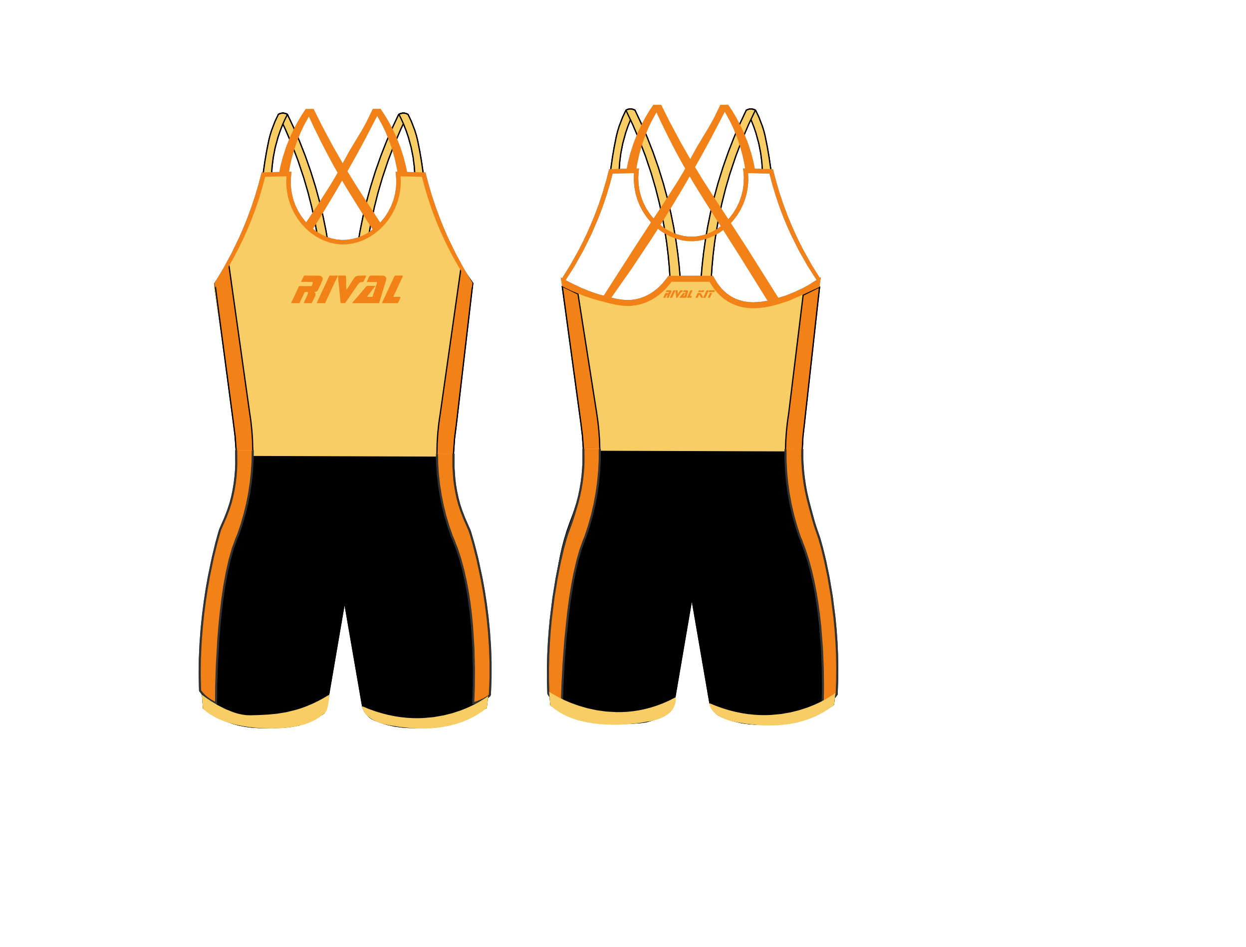 Yellow and Orange Strappy AIO
