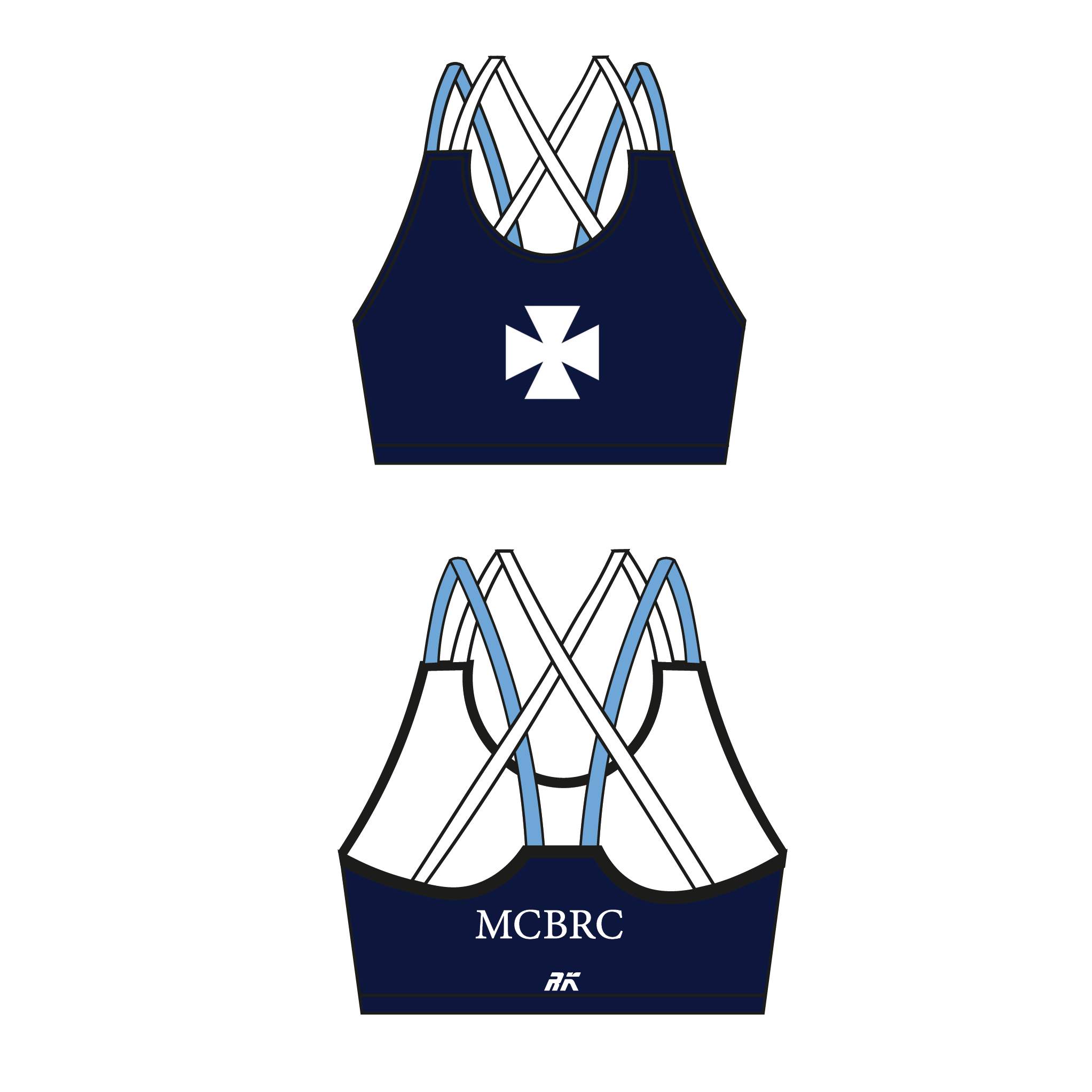 Methodist College Belfast Rowing Club Strappy Sports Bra