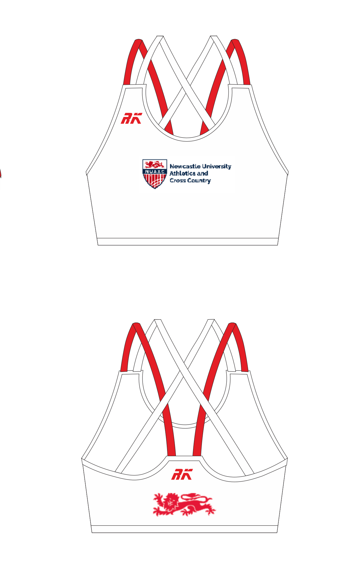 Newcastle University Athletics and Cross Country Club Strappy Sports Bra