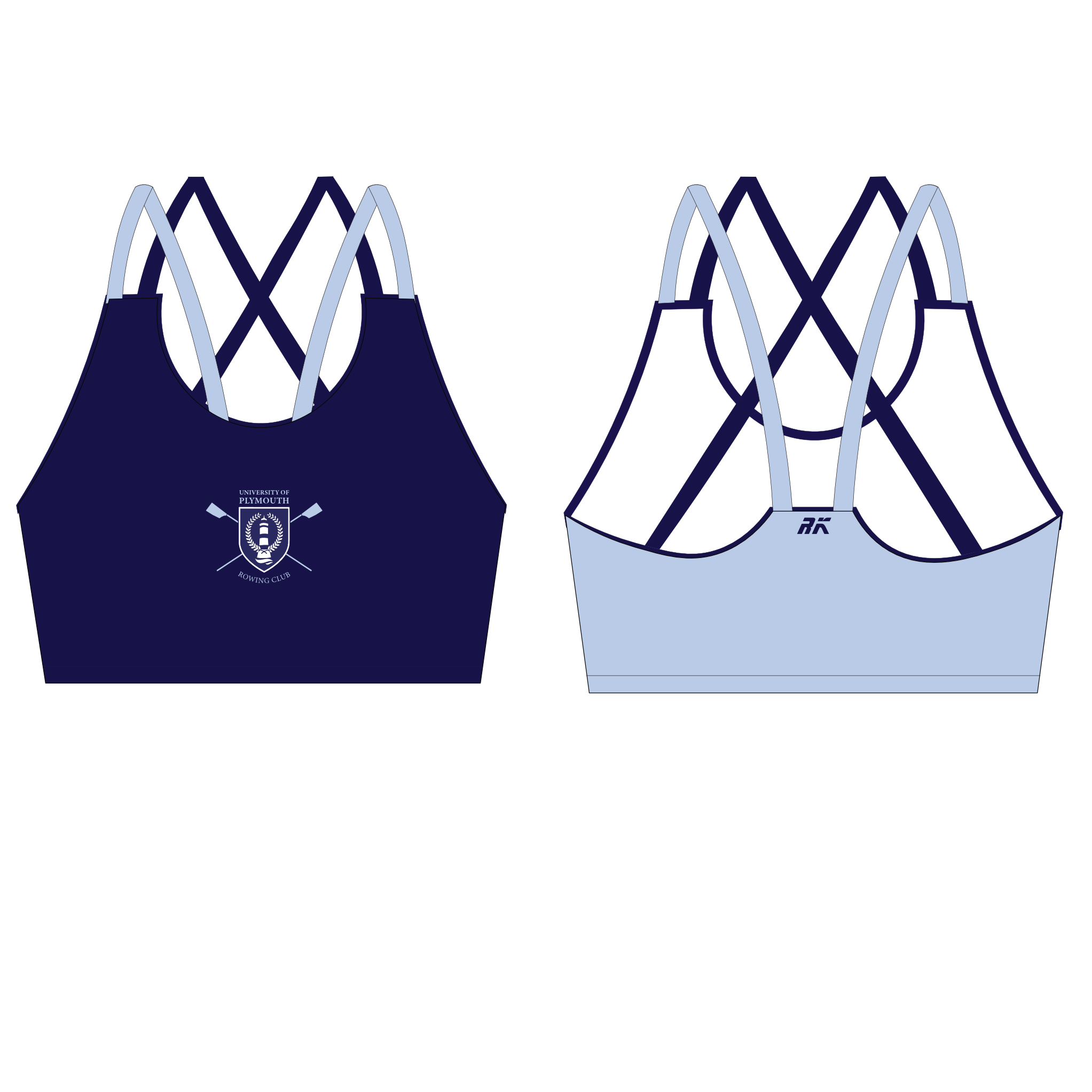Plymouth University Boat Club Strappy Sports Bra