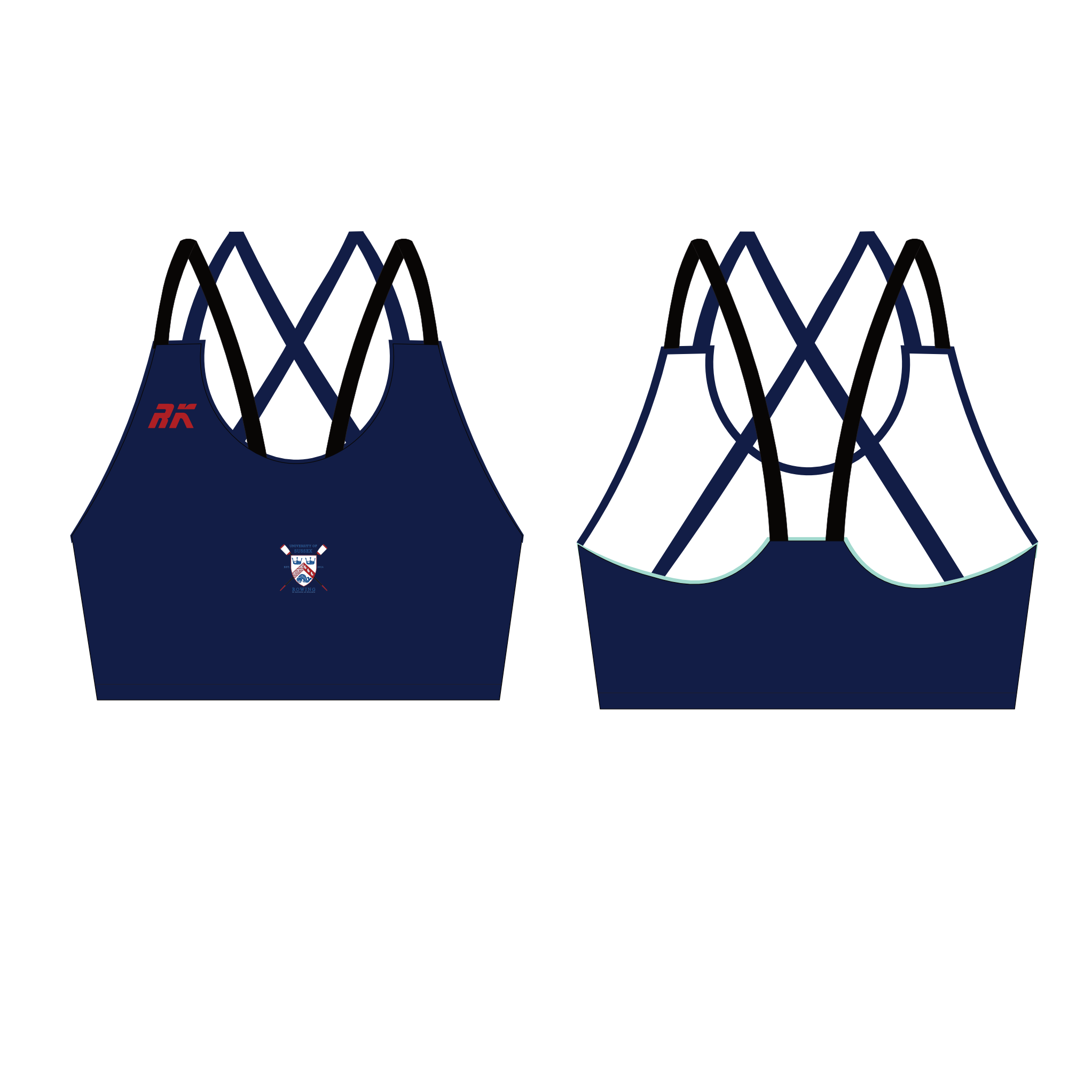 Sussex University Boat Club Strappy Sports Bra