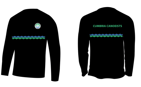 Cumbria Canoeists Black 201 Long Sleeve Gym T-Shirt