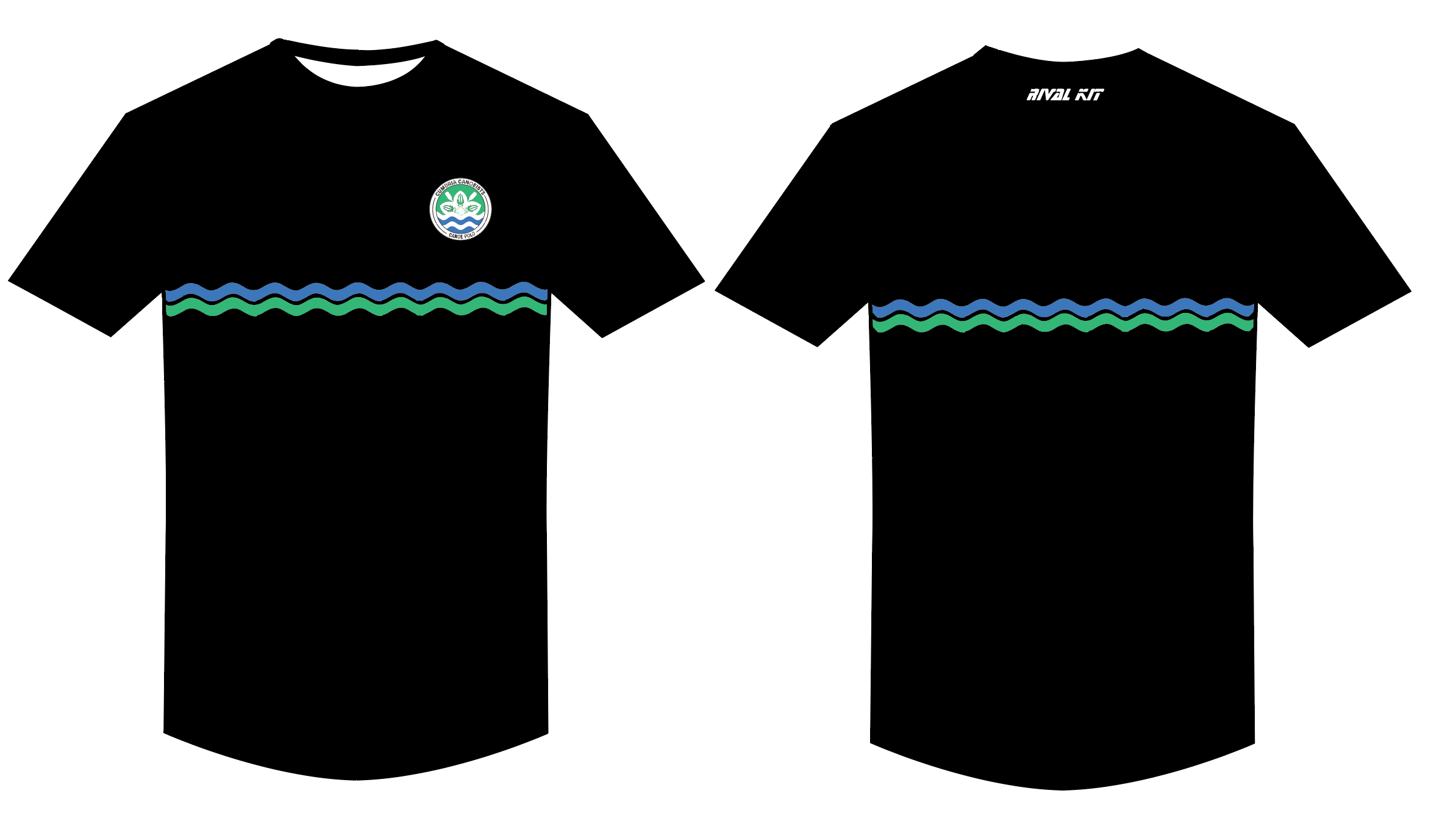 Cumbria Canoeists Black 201 Short Sleeve Gym T-Shirt