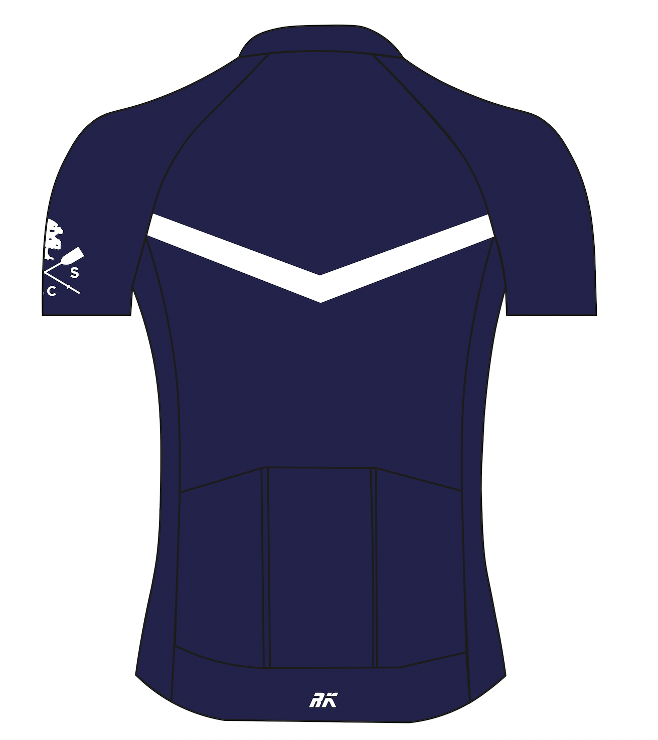 Canford School Boat Club Navy Short Sleeve Cycling Jersey