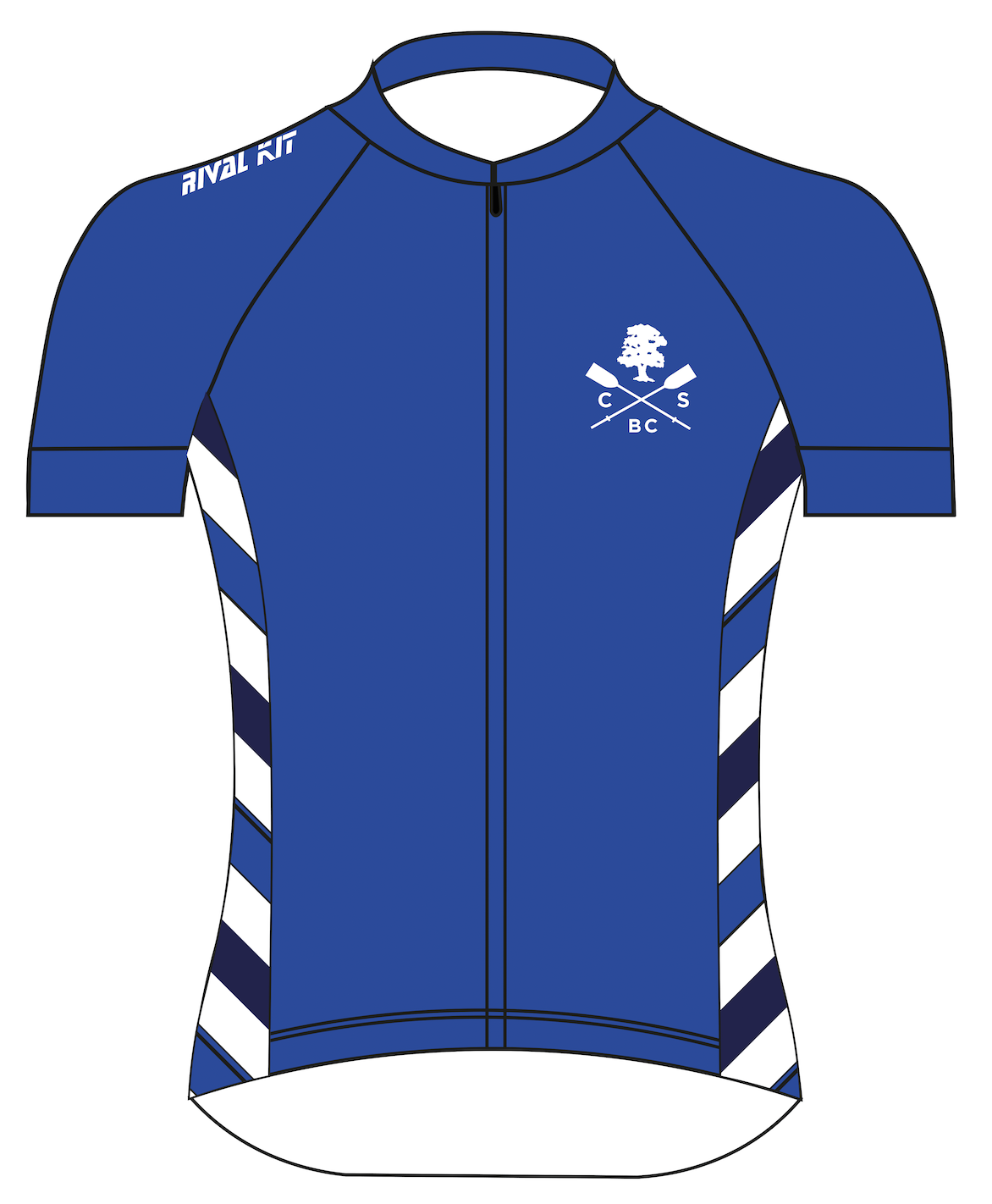 Canford School Boat Club Blue Short Sleeve Cycling Jersey