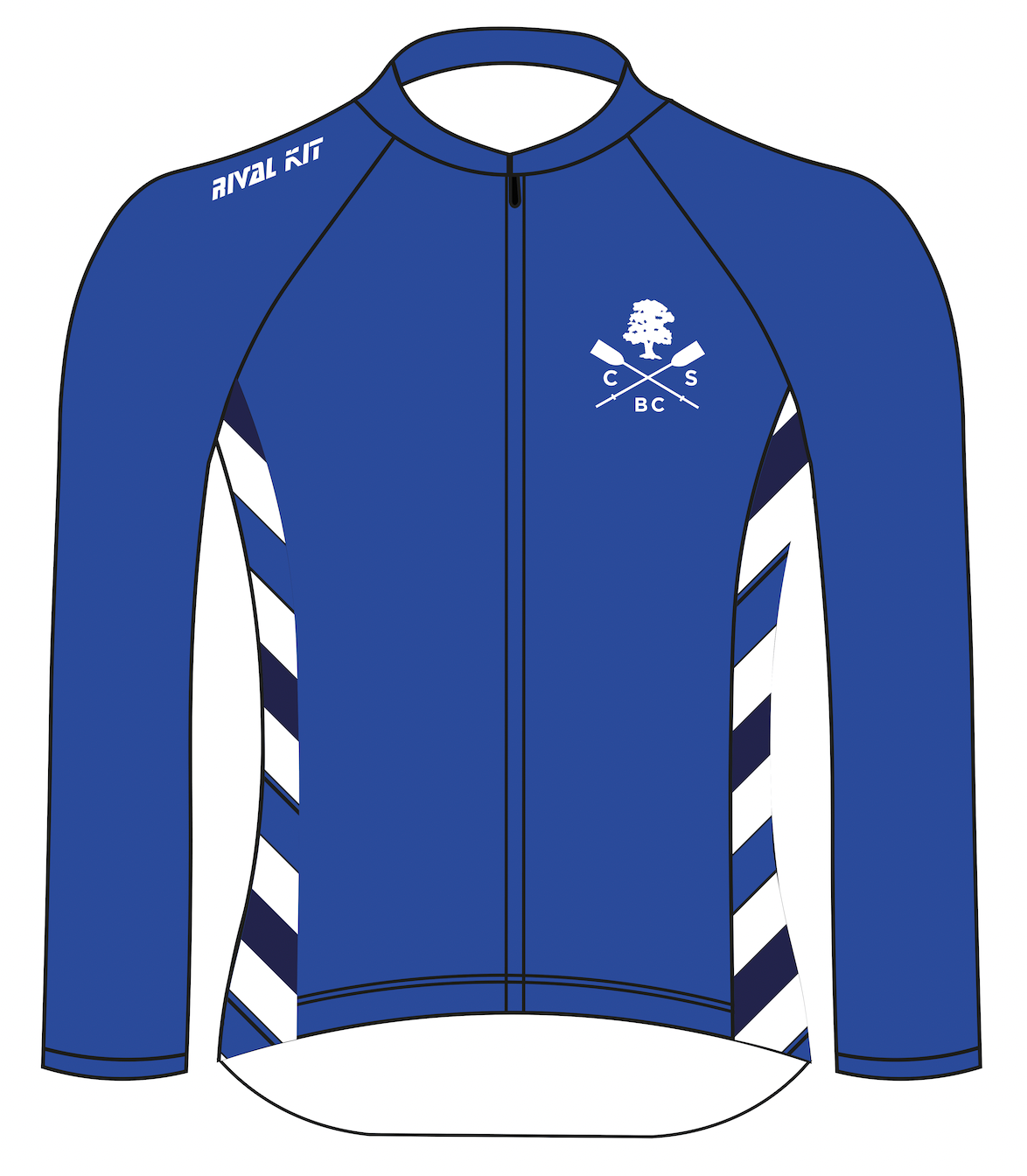 Canford School Boat Club Blue Long Sleeve Cycling Jersey