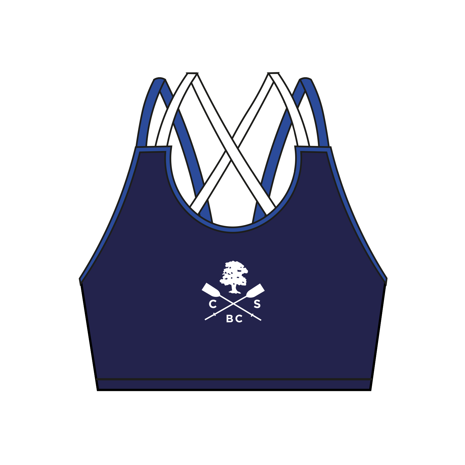 Canford School Boat Club Strappy Sports Bra