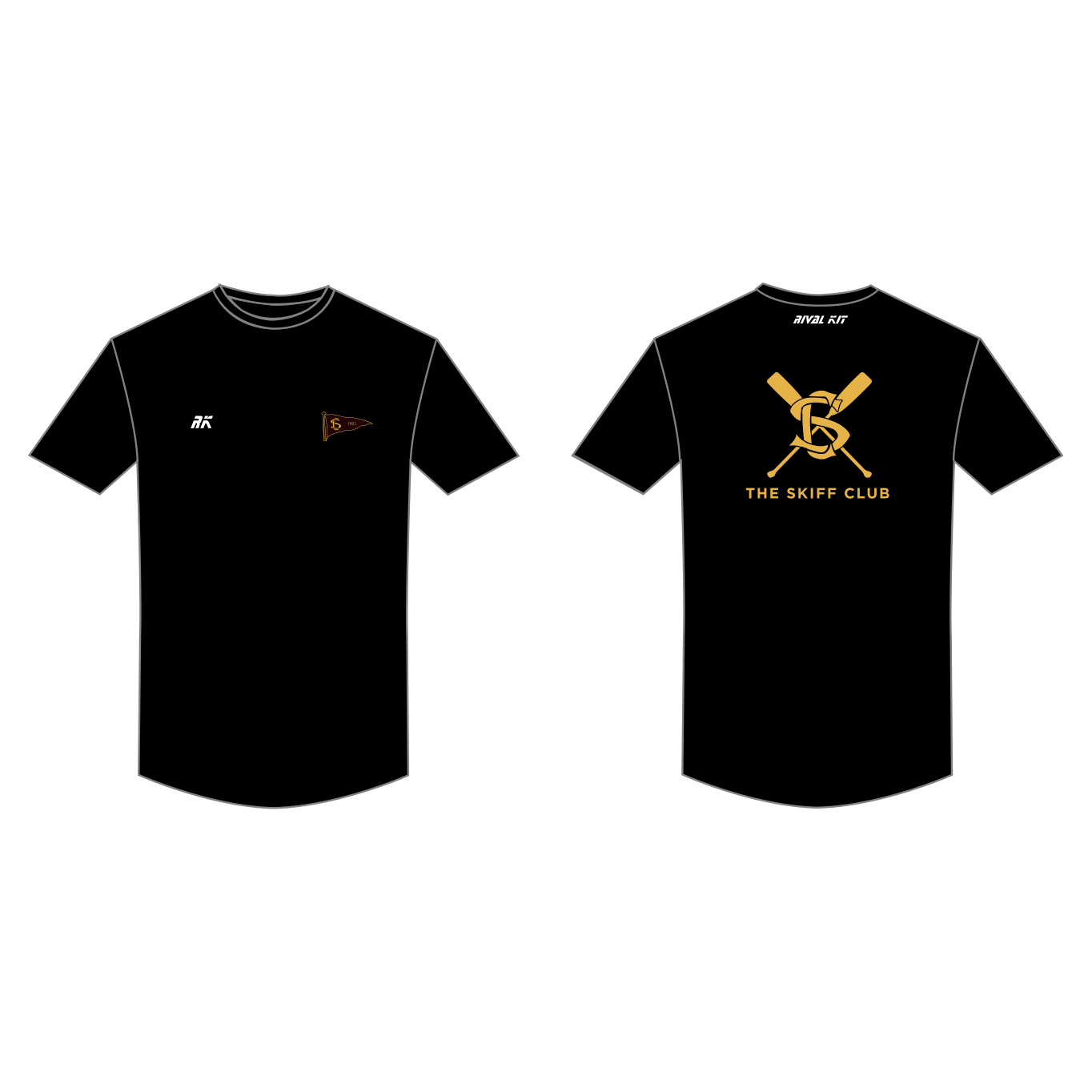 The Skiff Club Cotton T-Shirt Black