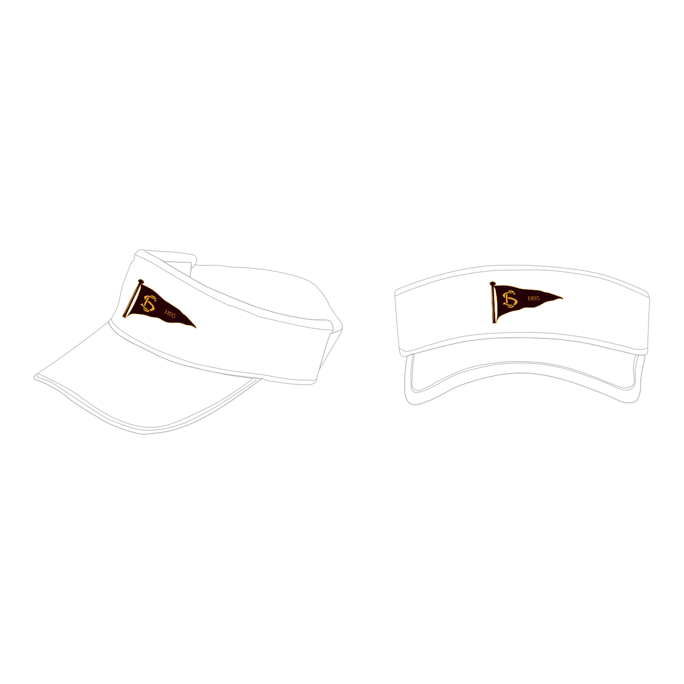 The Skiff Club Visor White