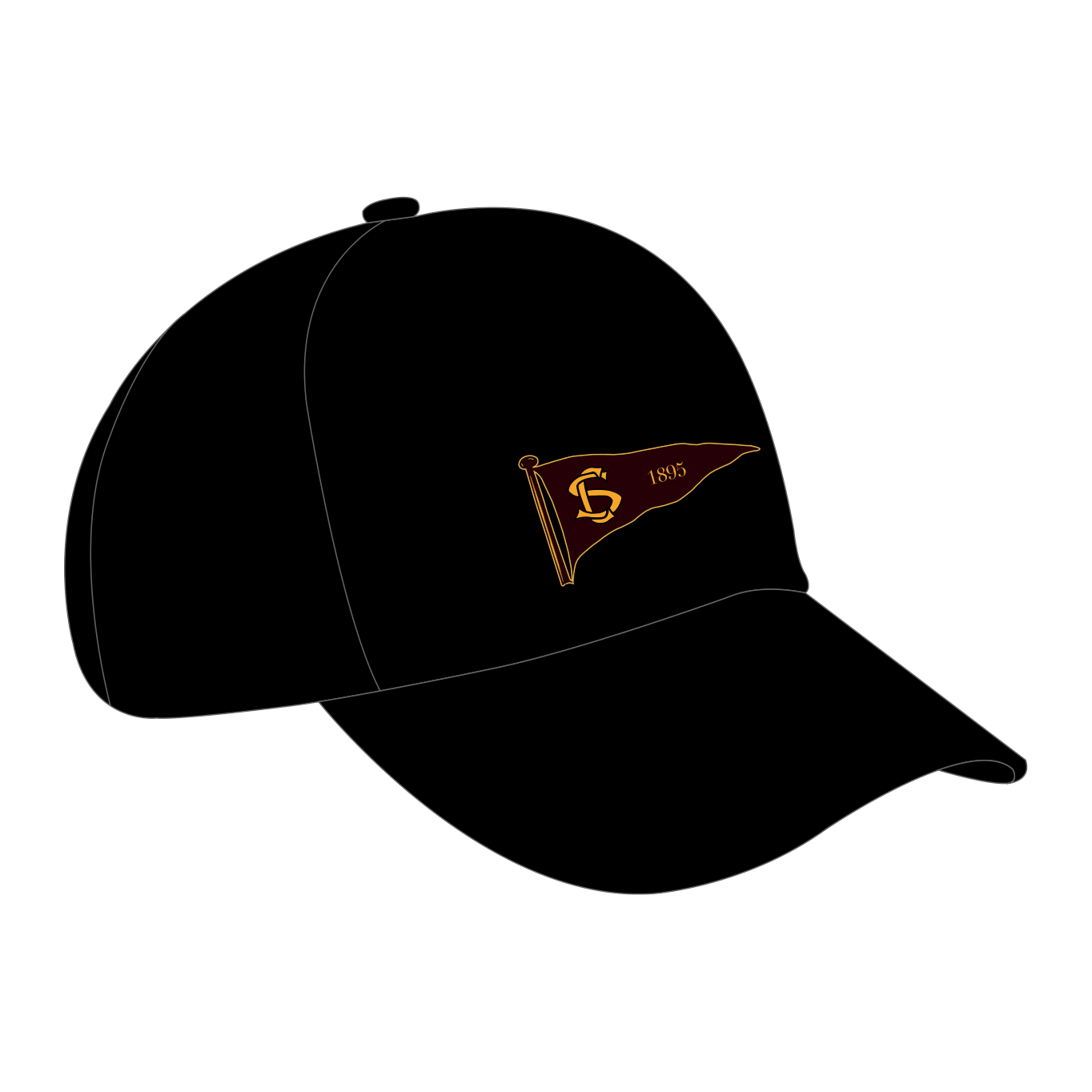 The Skiff Club Cap Black
