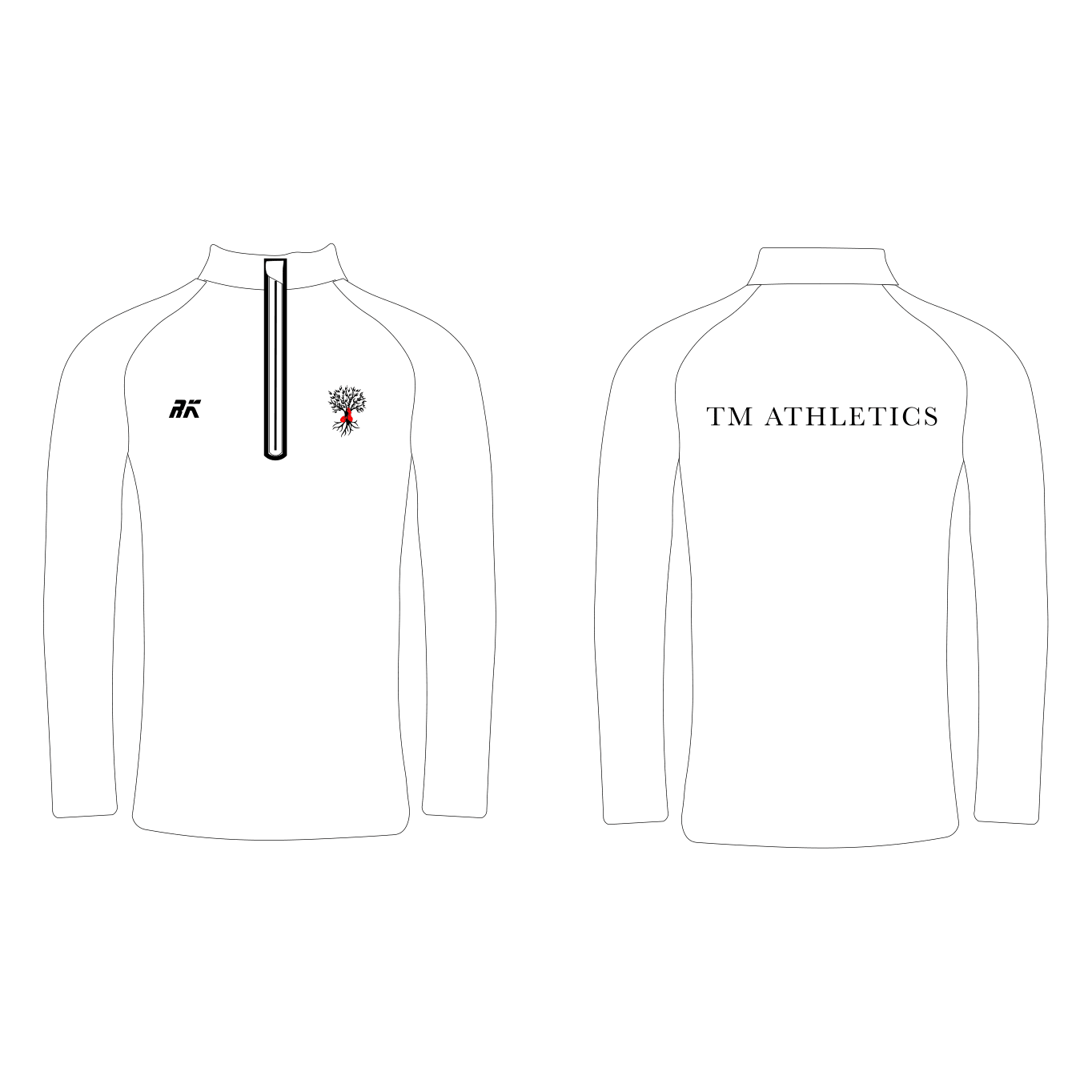 TM Athletics Performance Q-Zip White