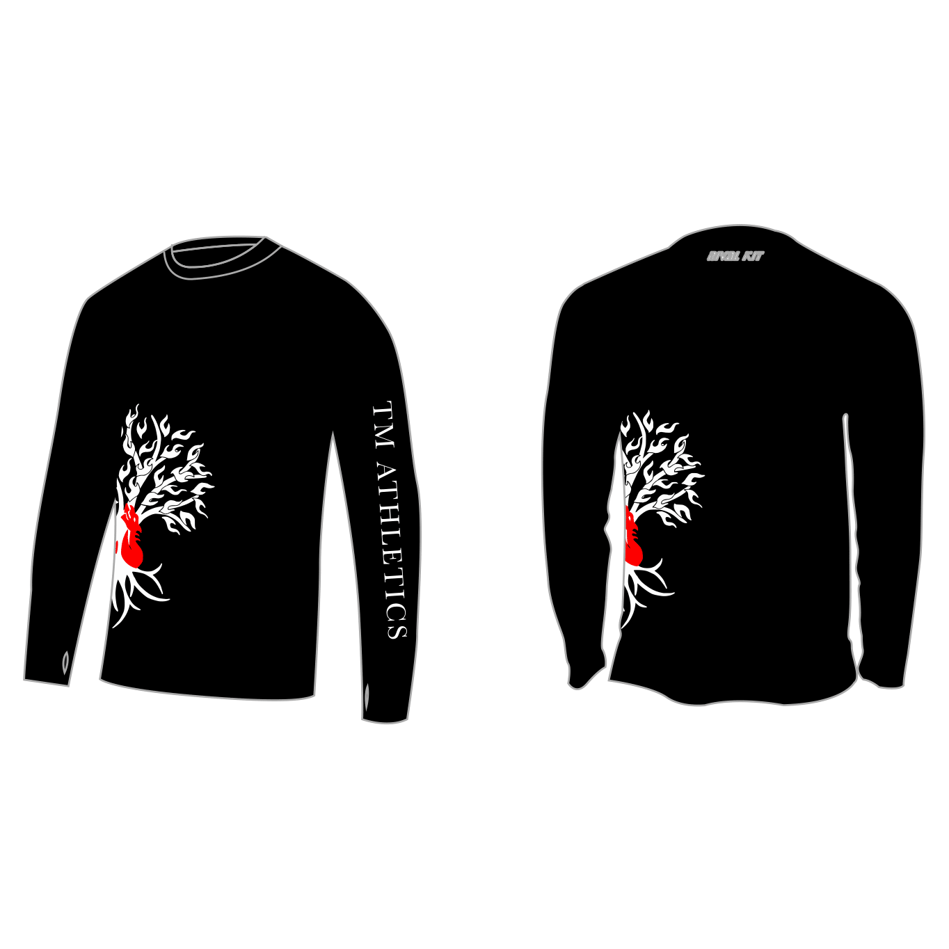 TM Athletics Long Sleeve Gym T-Shirt Black