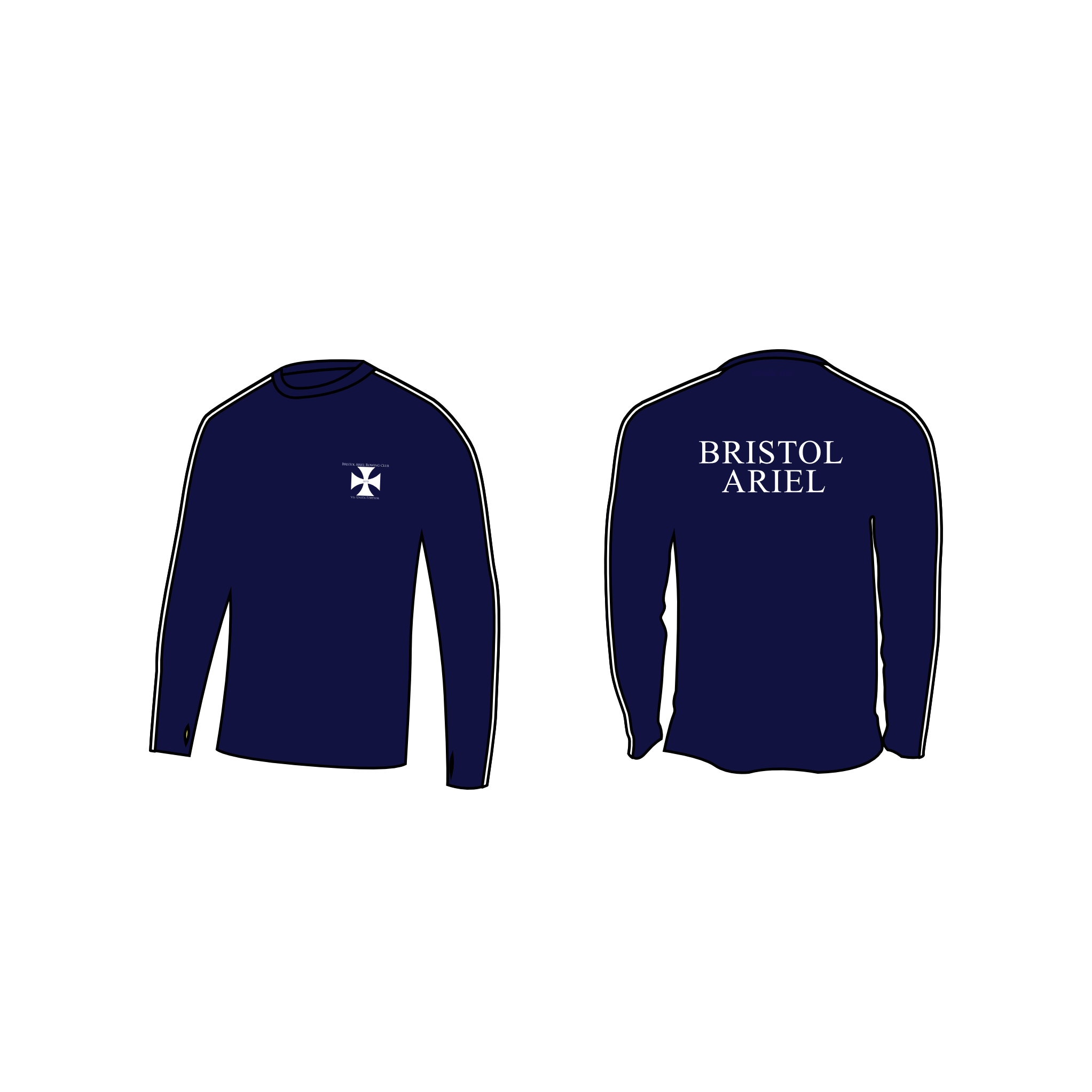 Bristol Ariel Rowing Club  Bespoke Long Sleeve Gym T-Shirt